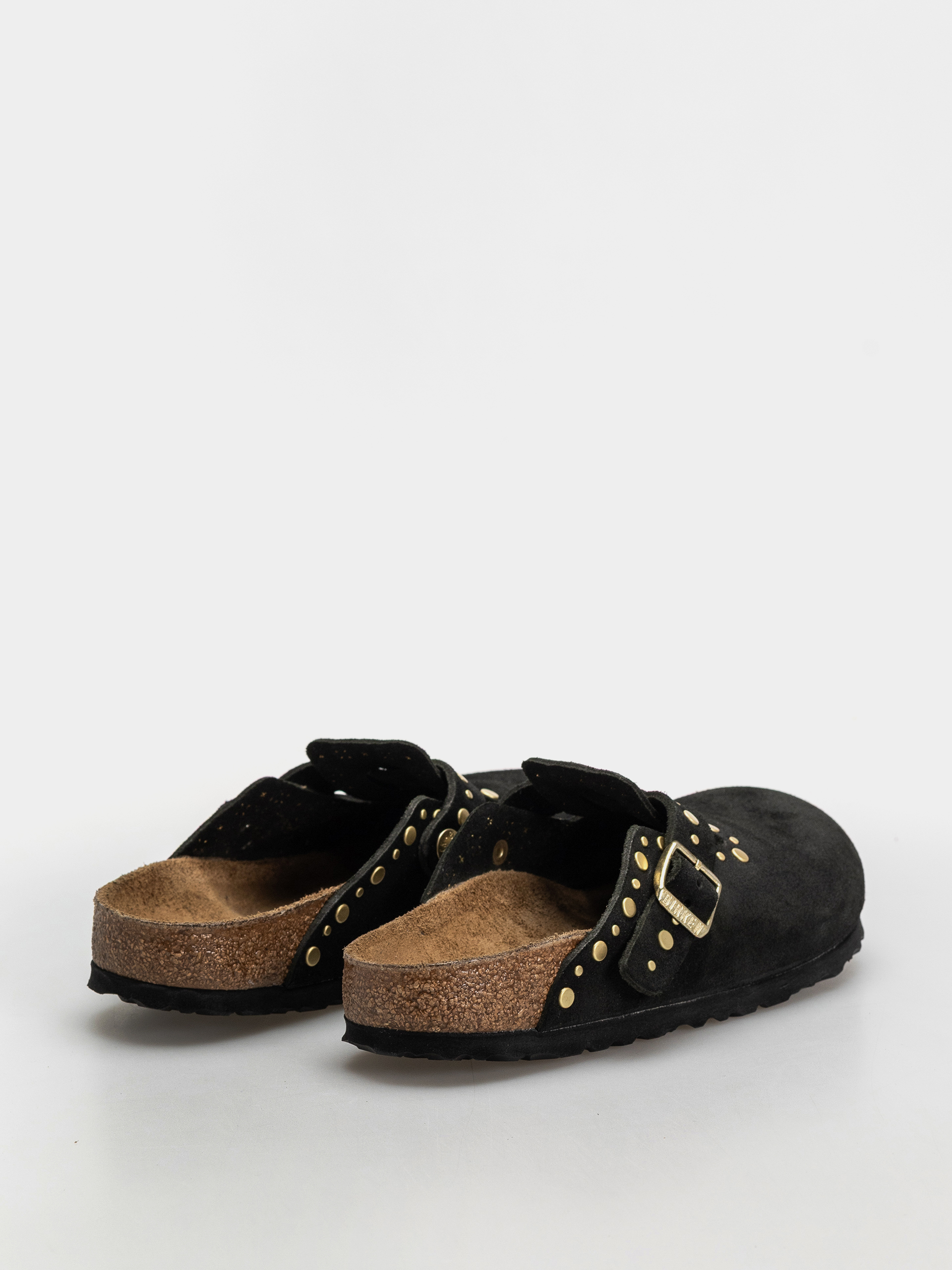 Чехли Birkenstock Boston Rivets Suede Leather Narrow Wmn (black)