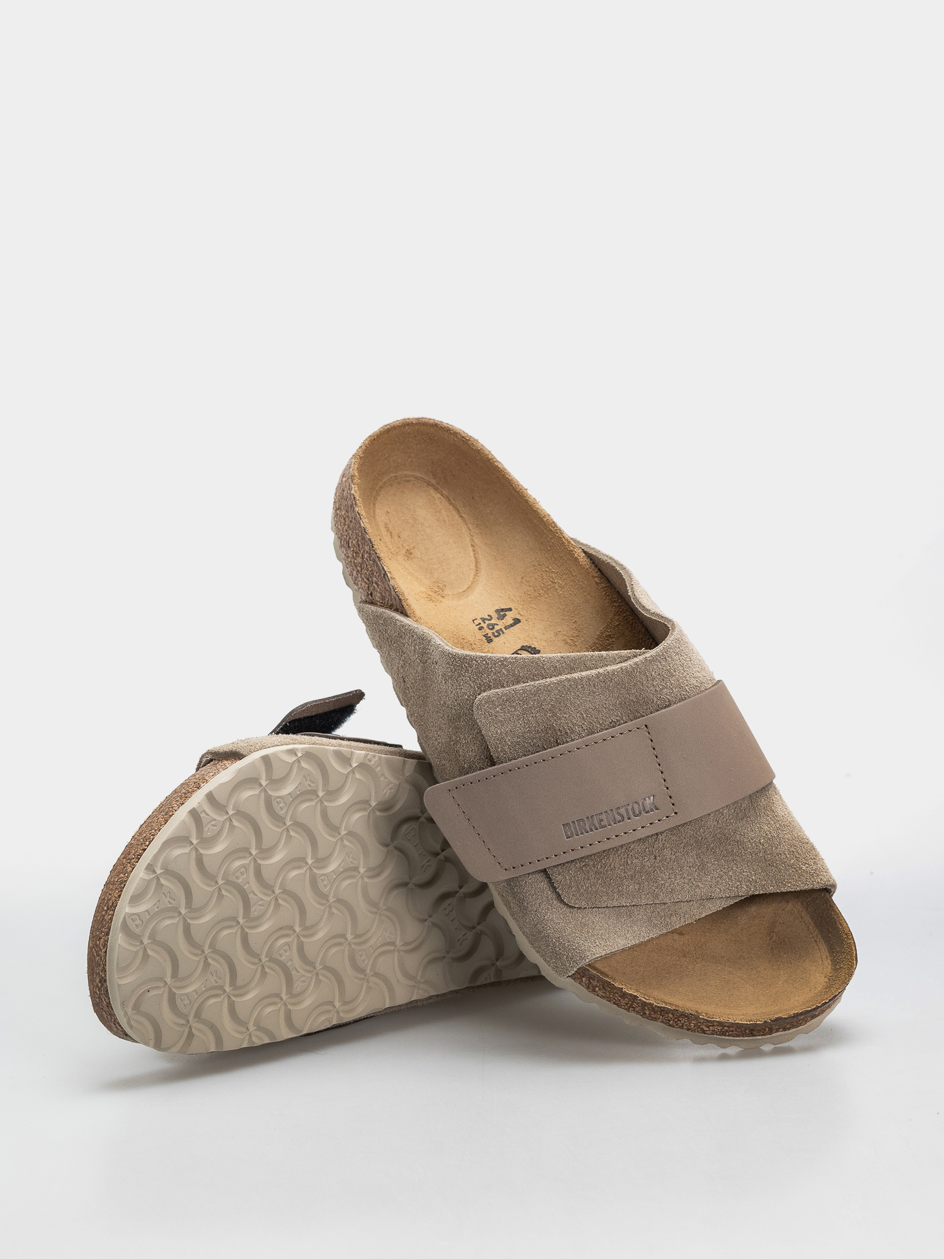 Чехли Birkenstock Kyoto Nubuck Suede Leather Regular (taupe)