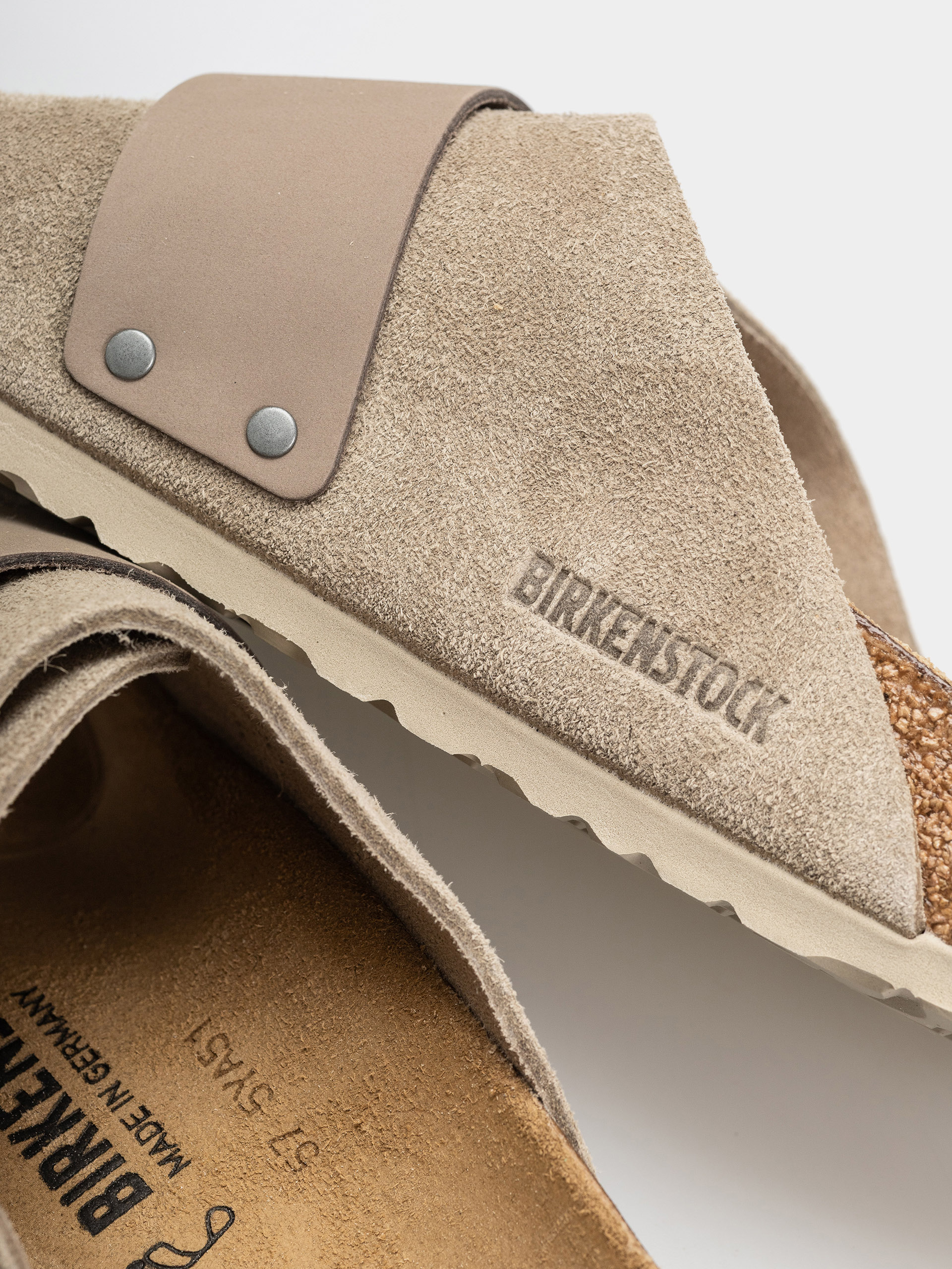 Чехли Birkenstock Kyoto Nubuck Suede Leather Regular (taupe)