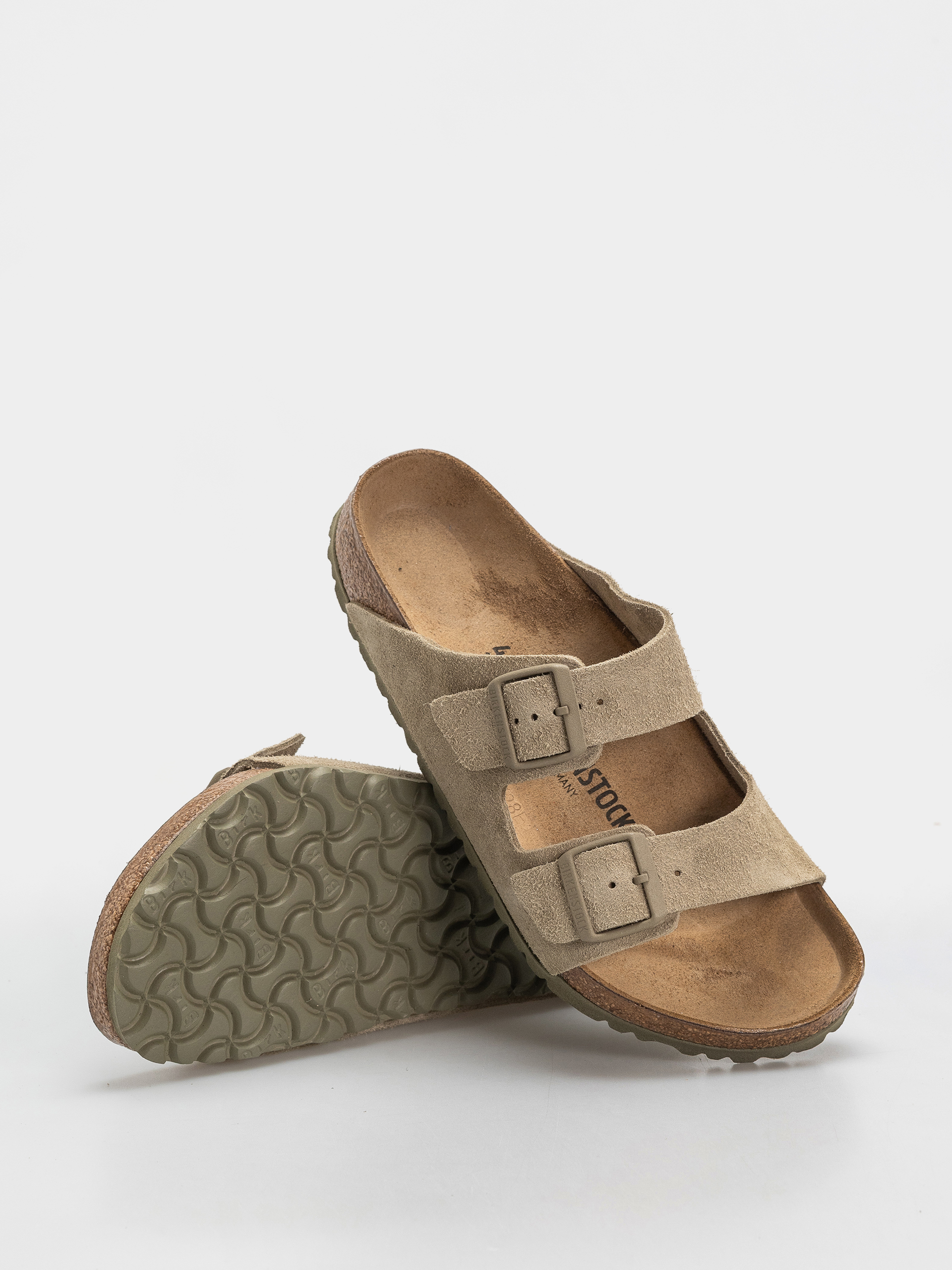 Чехли Birkenstock Arizona Suede Leather Regular (faded khaki)