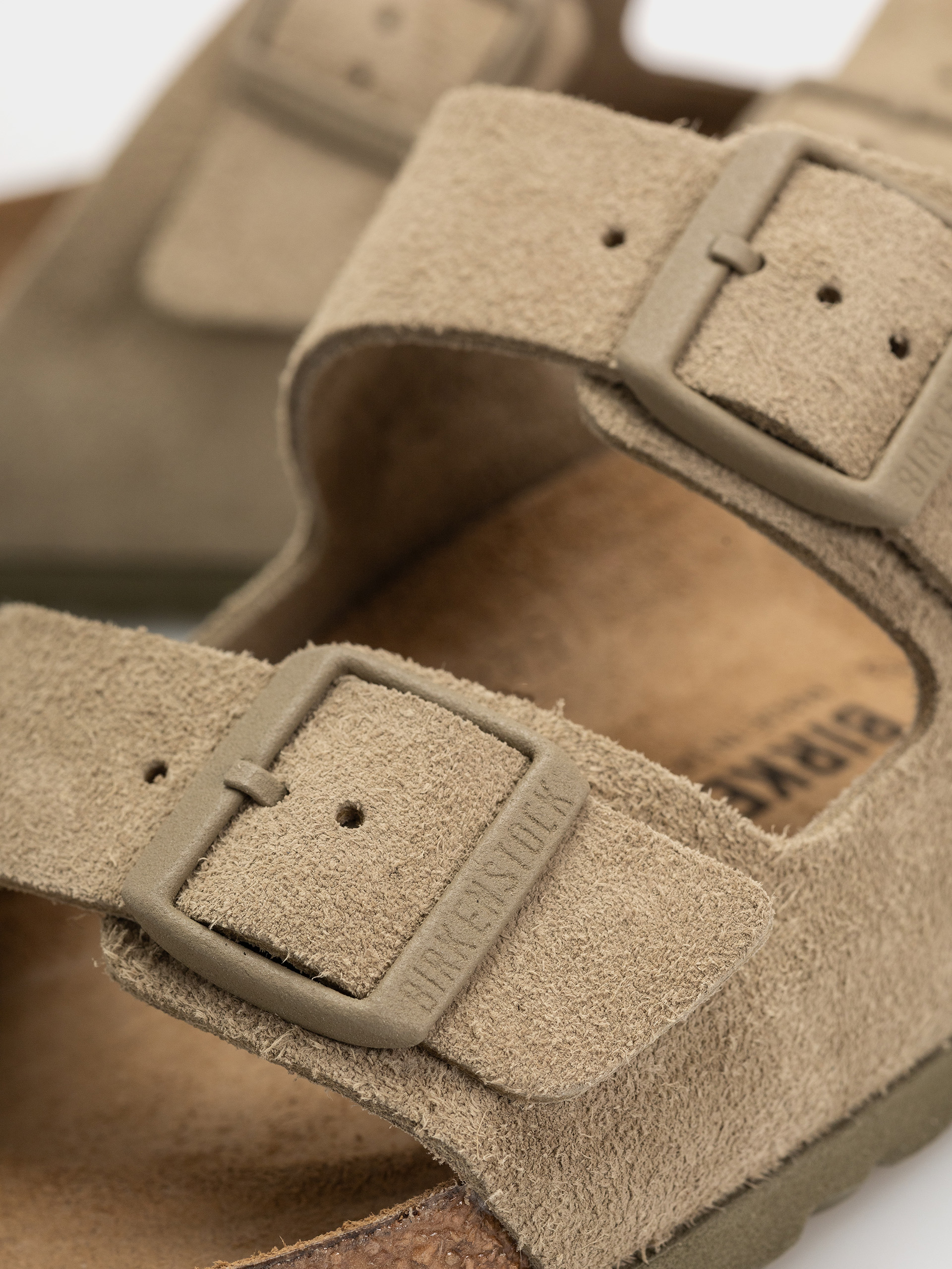 Чехли Birkenstock Arizona Suede Leather Regular (faded khaki)