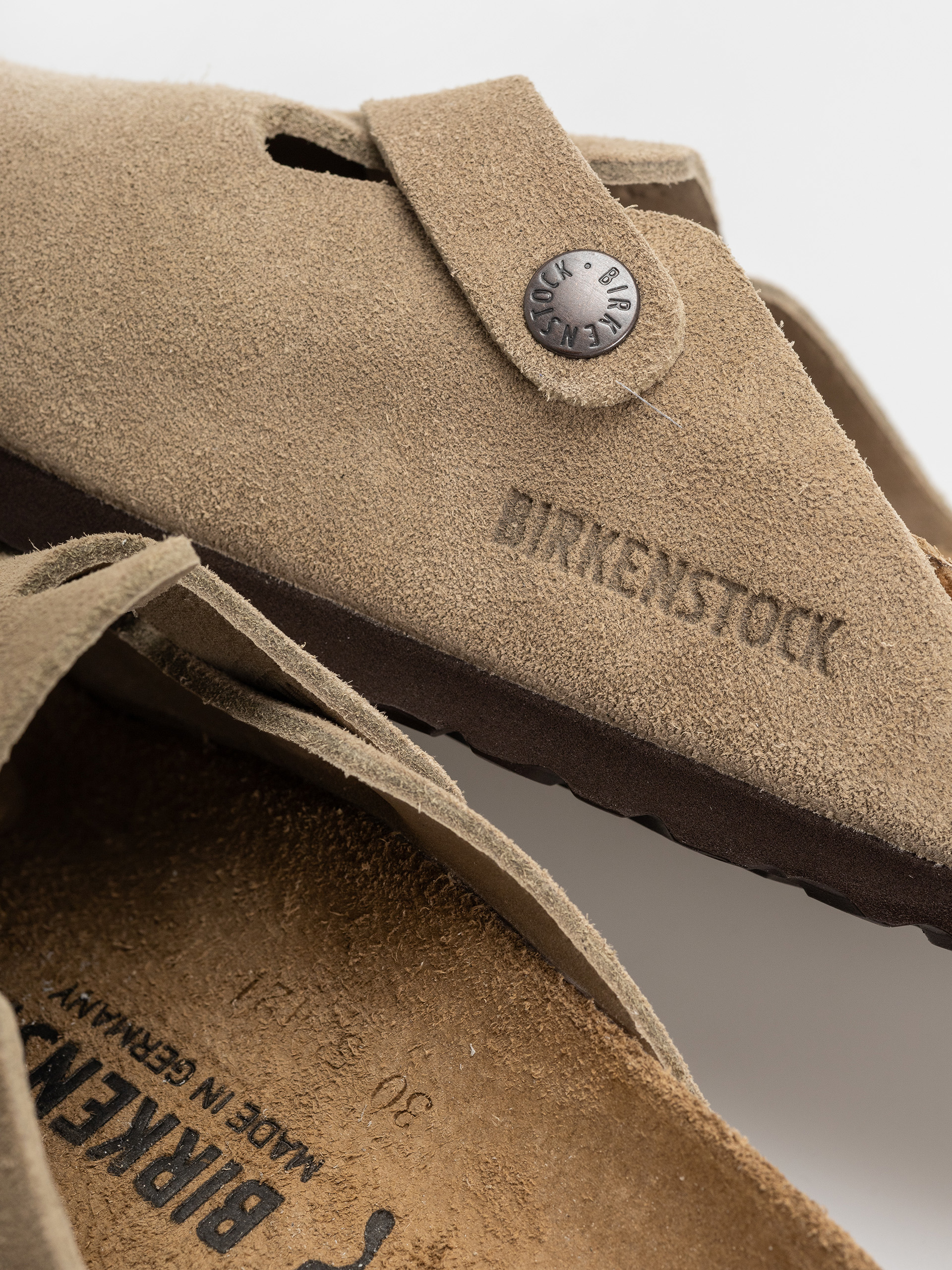 Чехли Birkenstock Boston Suede Leather Narrow Wmn (taupe)