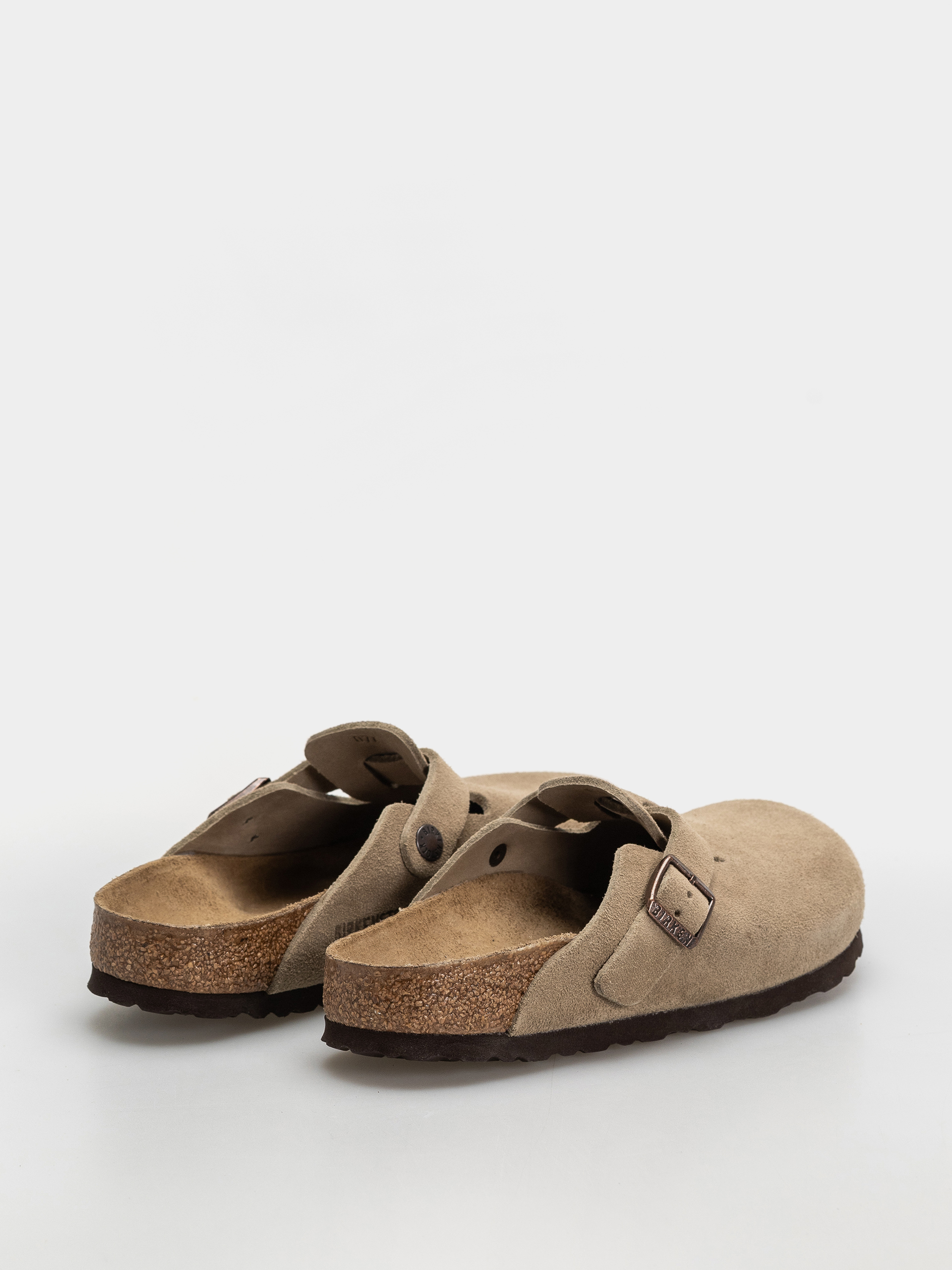 Чехли Birkenstock Boston Suede Leather Narrow Wmn (taupe)