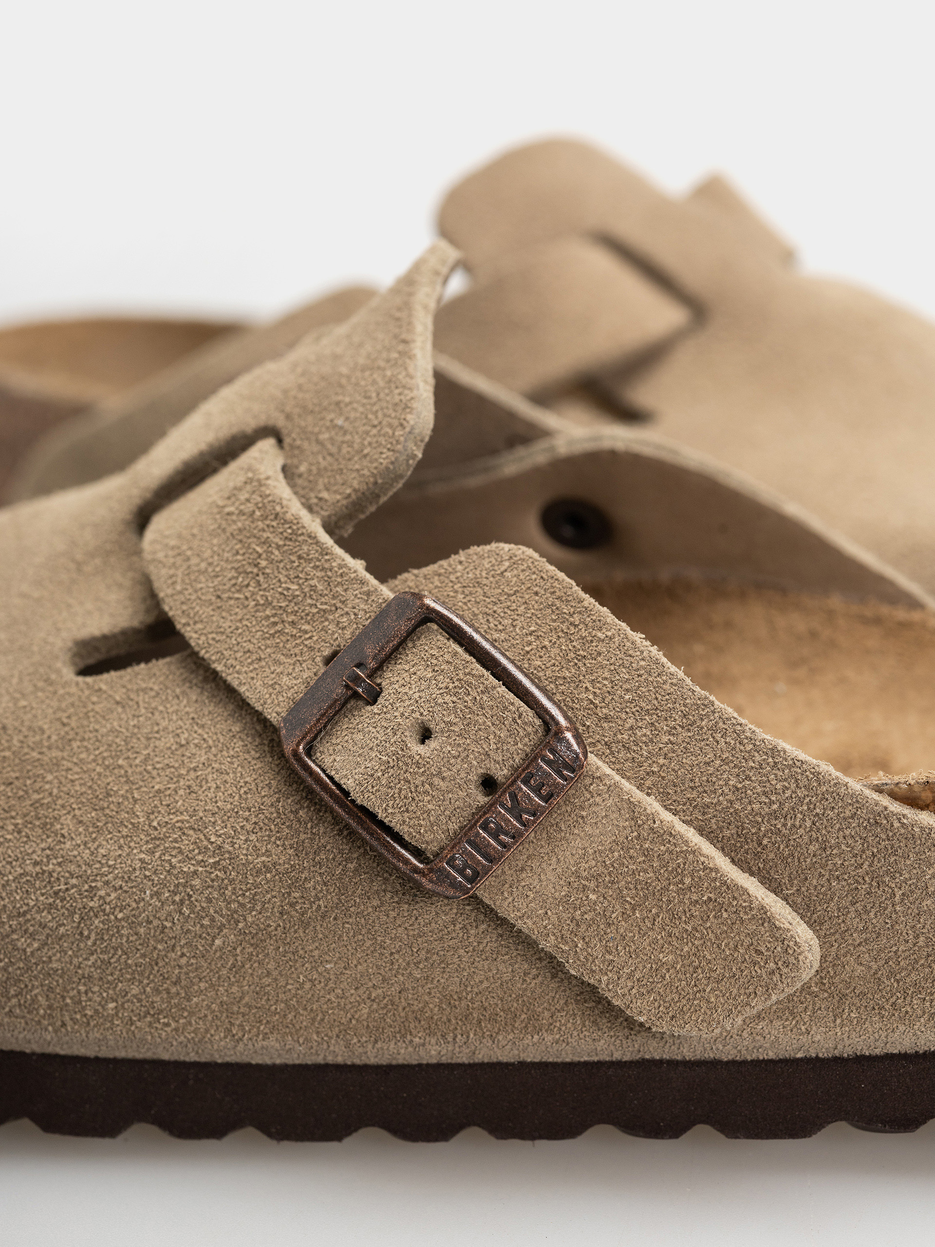 Чехли Birkenstock Boston Suede Leather Narrow Wmn (taupe)