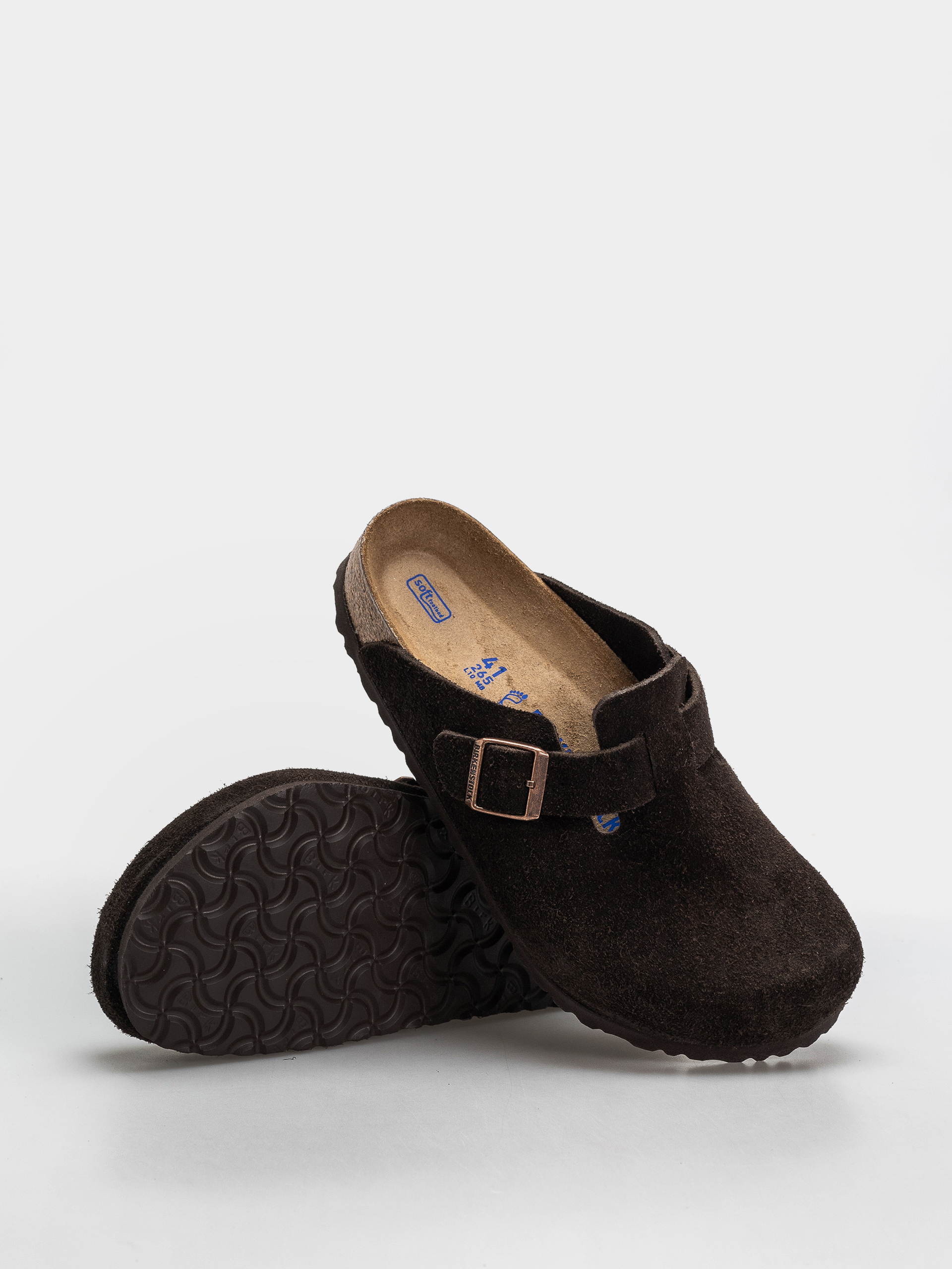 Birkenstock Чехли Boston Suede Regular (mocha)