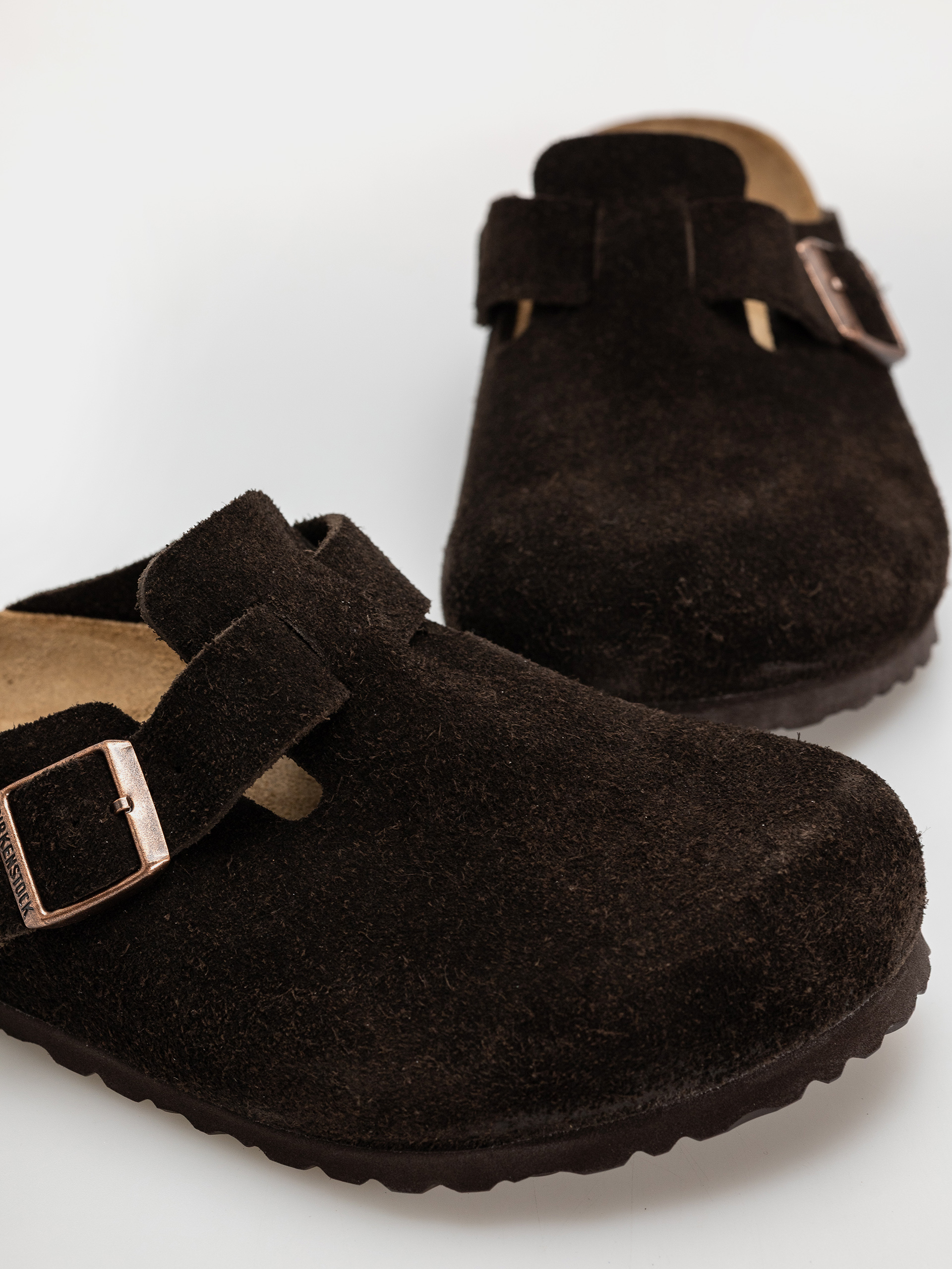 Birkenstock Чехли Boston Suede Regular (mocha)