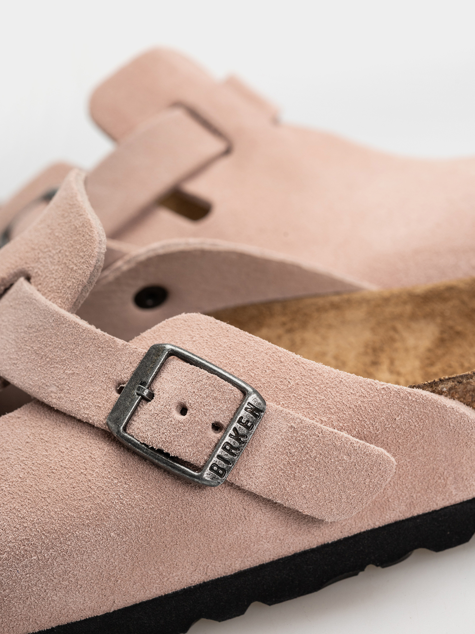 Чехли Birkenstock Boston Suede Leather Narrow (pink clay)
