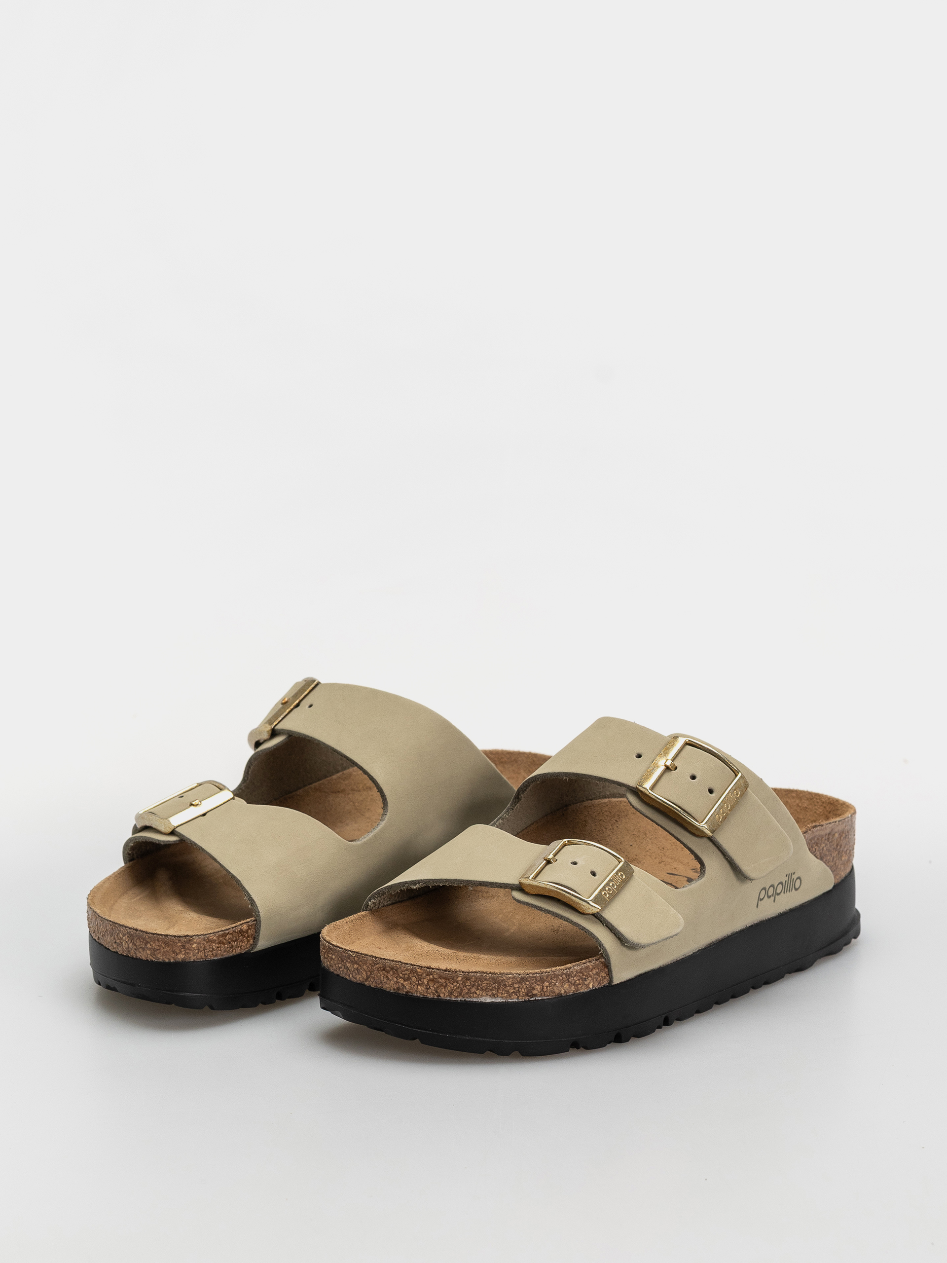 Чехли Birkenstock Arizona Flex Platform Nubuck Leather Narrow Wmn (eucalyptus)