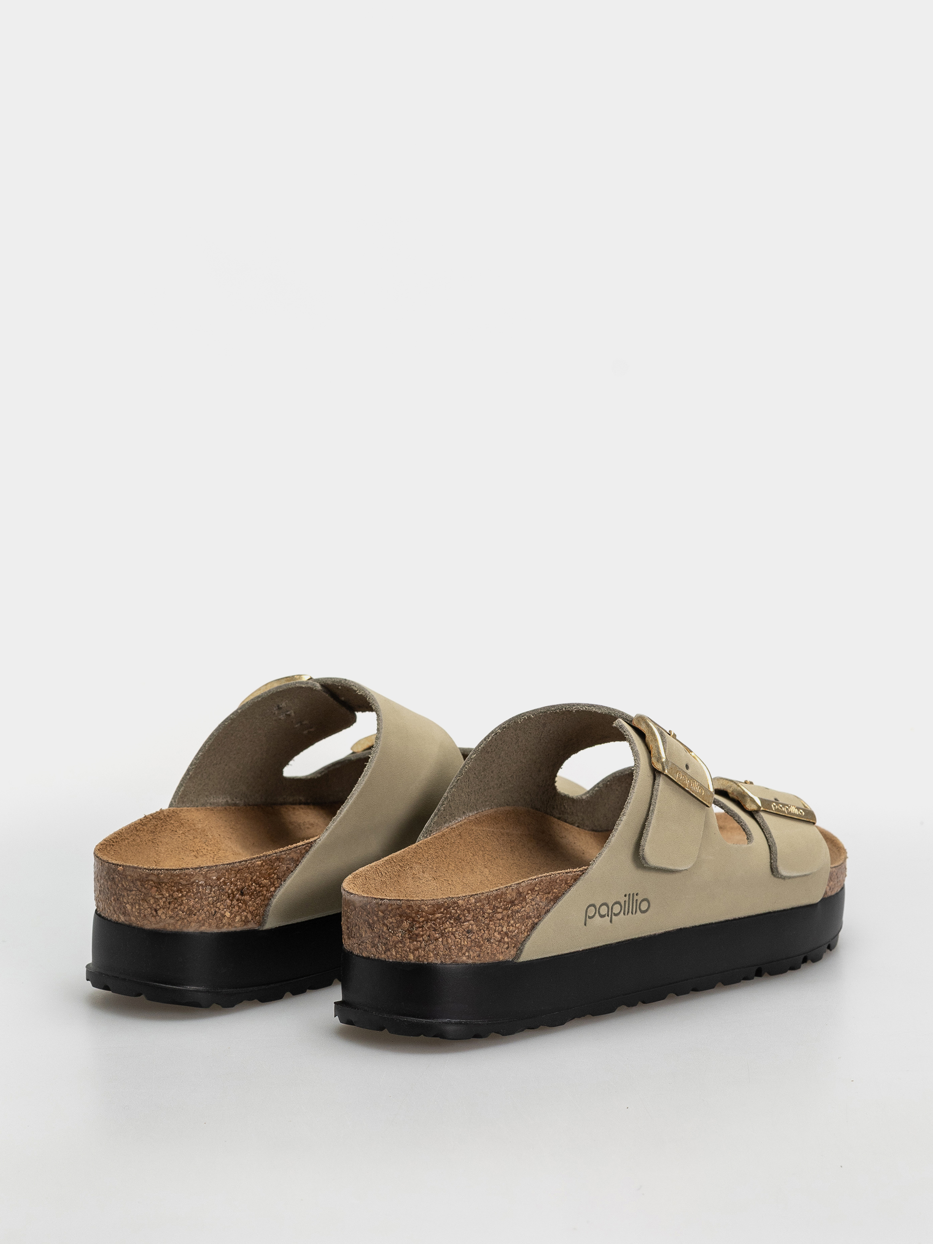Чехли Birkenstock Arizona Flex Platform Nubuck Leather Narrow Wmn (eucalyptus)