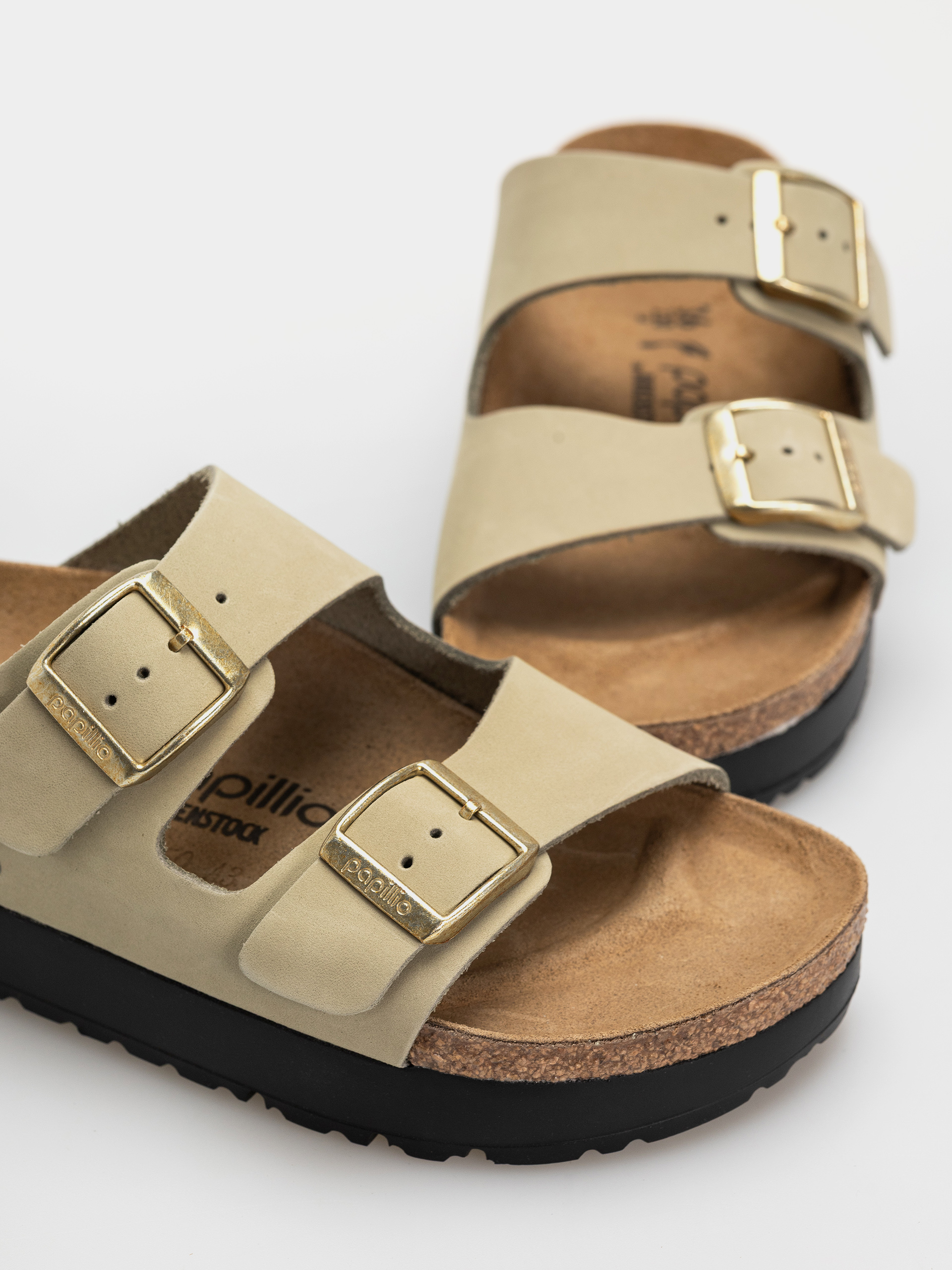 Чехли Birkenstock Arizona Flex Platform Nubuck Leather Narrow Wmn (eucalyptus)