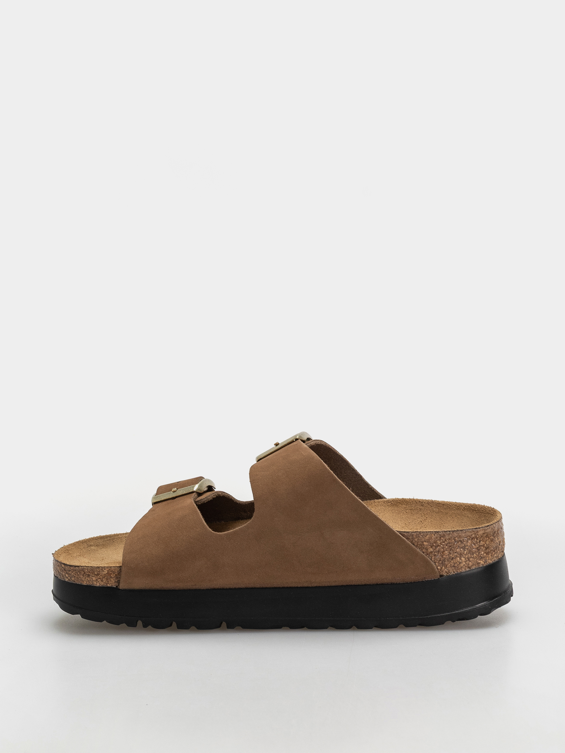 Чехли Birkenstock Arizona Flex Platform Nubuck Leather Narrow Wmn (dark tea)