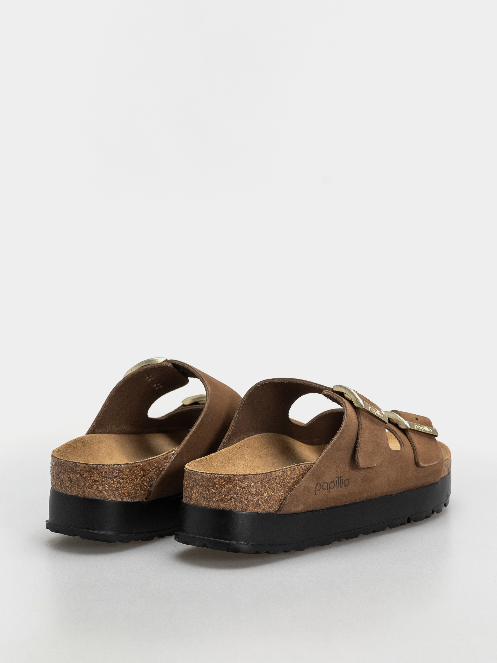 Чехли Birkenstock Arizona Flex Platform Nubuck Leather Narrow Wmn (dark tea)