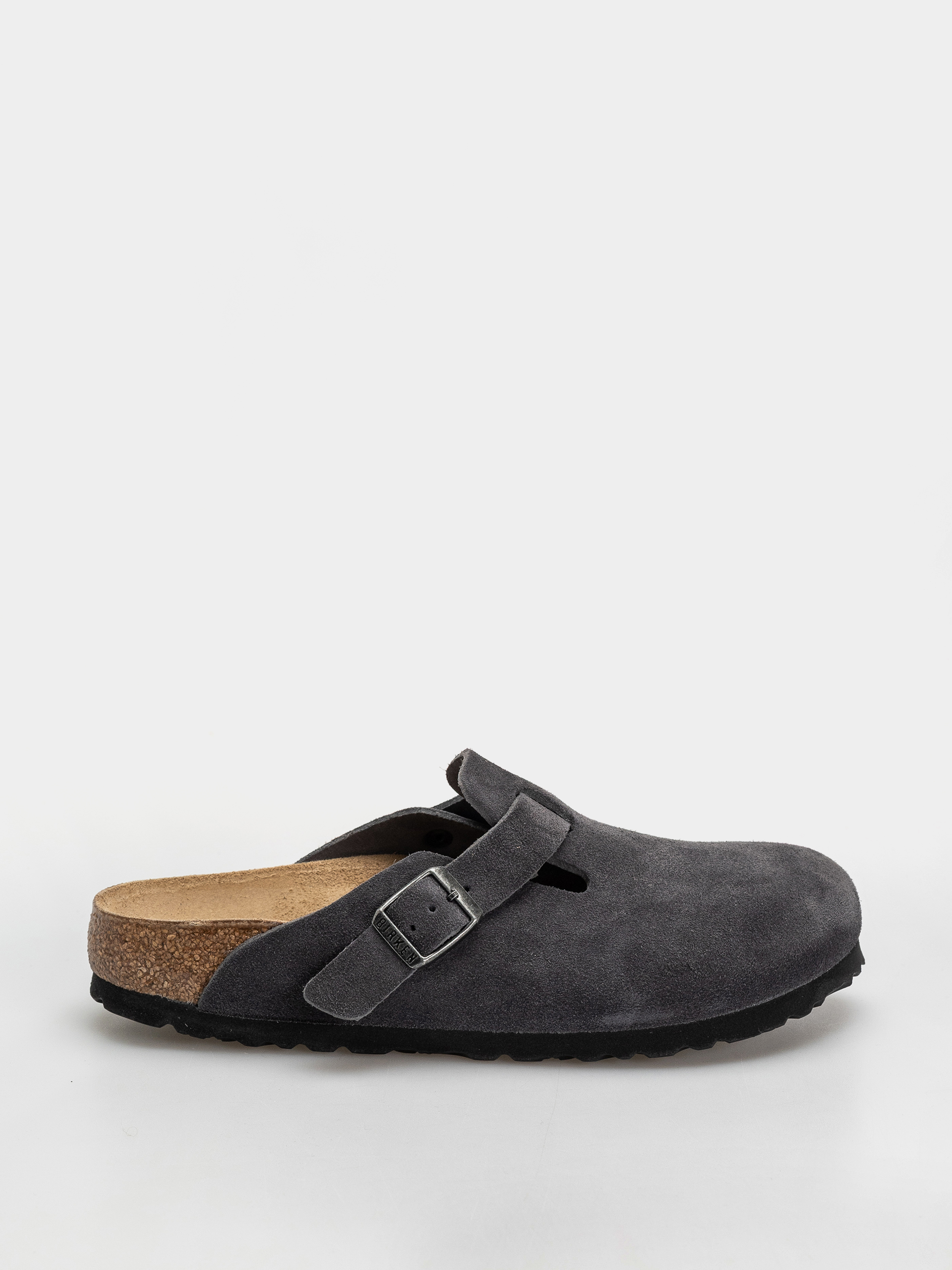 Чехли Birkenstock Boston Suede Leather Narrow (charcoal)