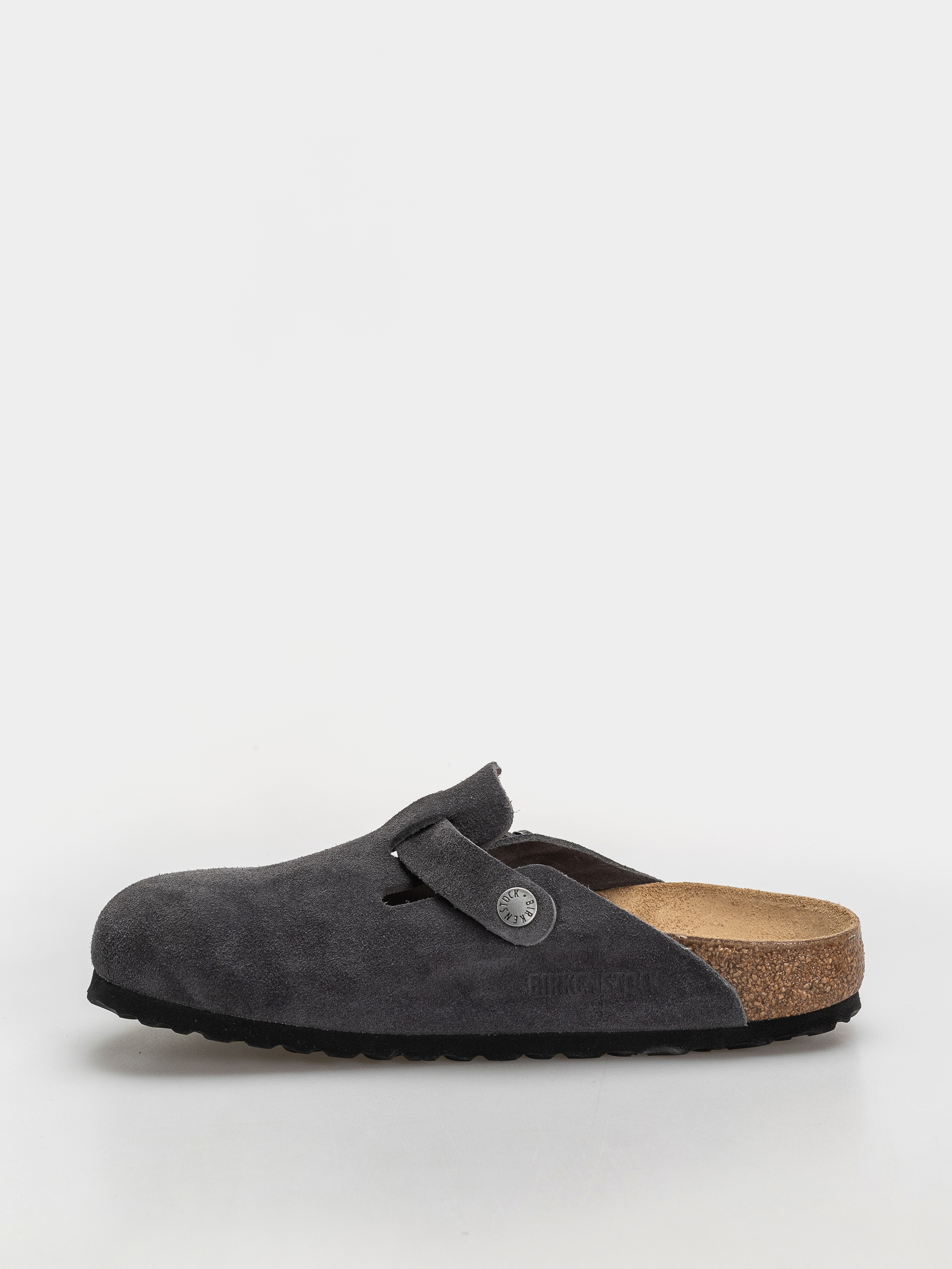 Чехли Birkenstock Boston Suede Leather Narrow (charcoal)