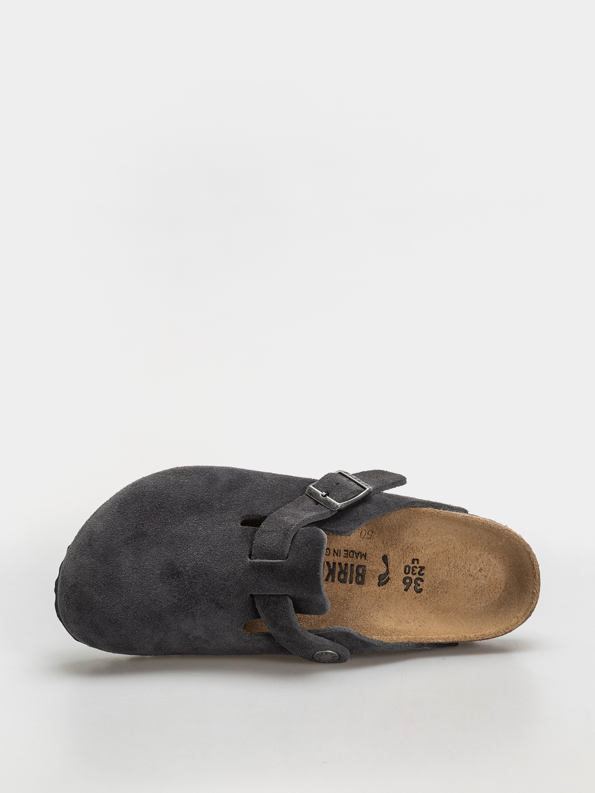 Чехли Birkenstock Boston Suede Leather Narrow (charcoal)