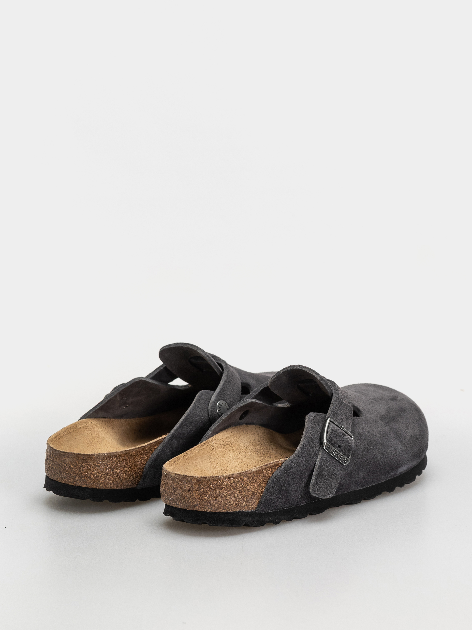 Чехли Birkenstock Boston Suede Leather Narrow (charcoal)