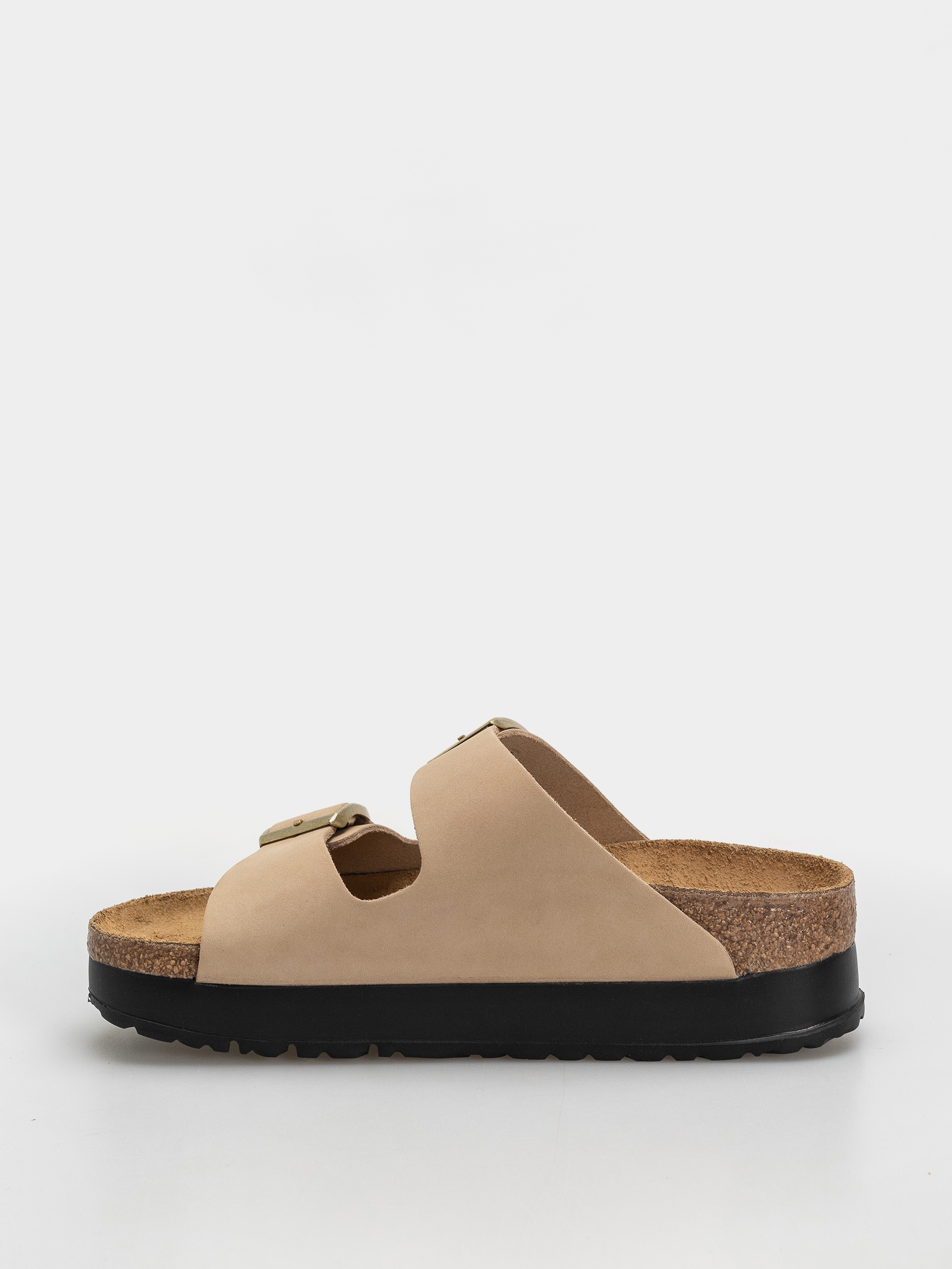 Чехли Birkenstock Arizona Flex Platform Nubuck Leather Narrow Wmn (sandcastle)