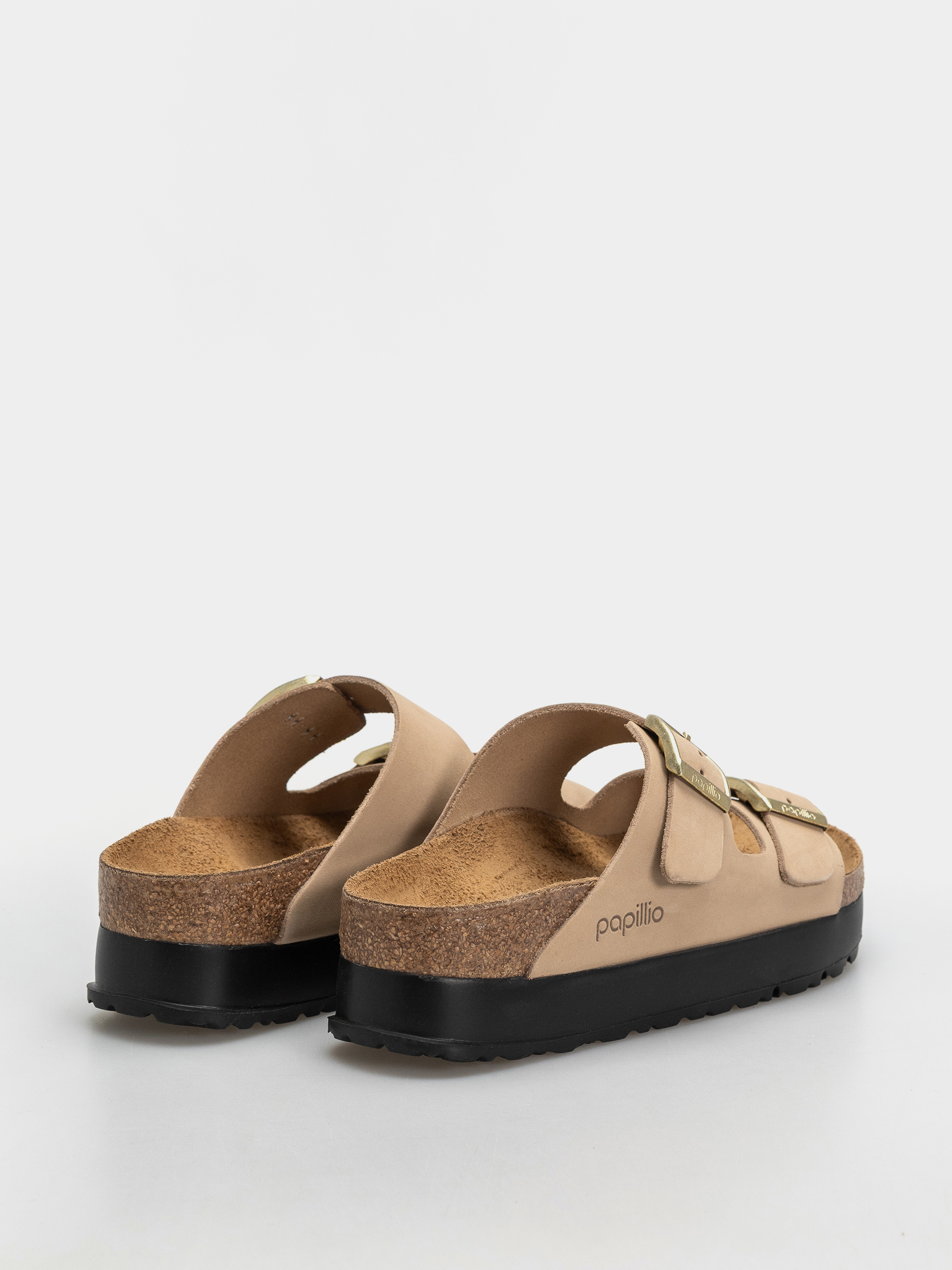 Чехли Birkenstock Arizona Flex Platform Nubuck Leather Narrow Wmn (sandcastle)