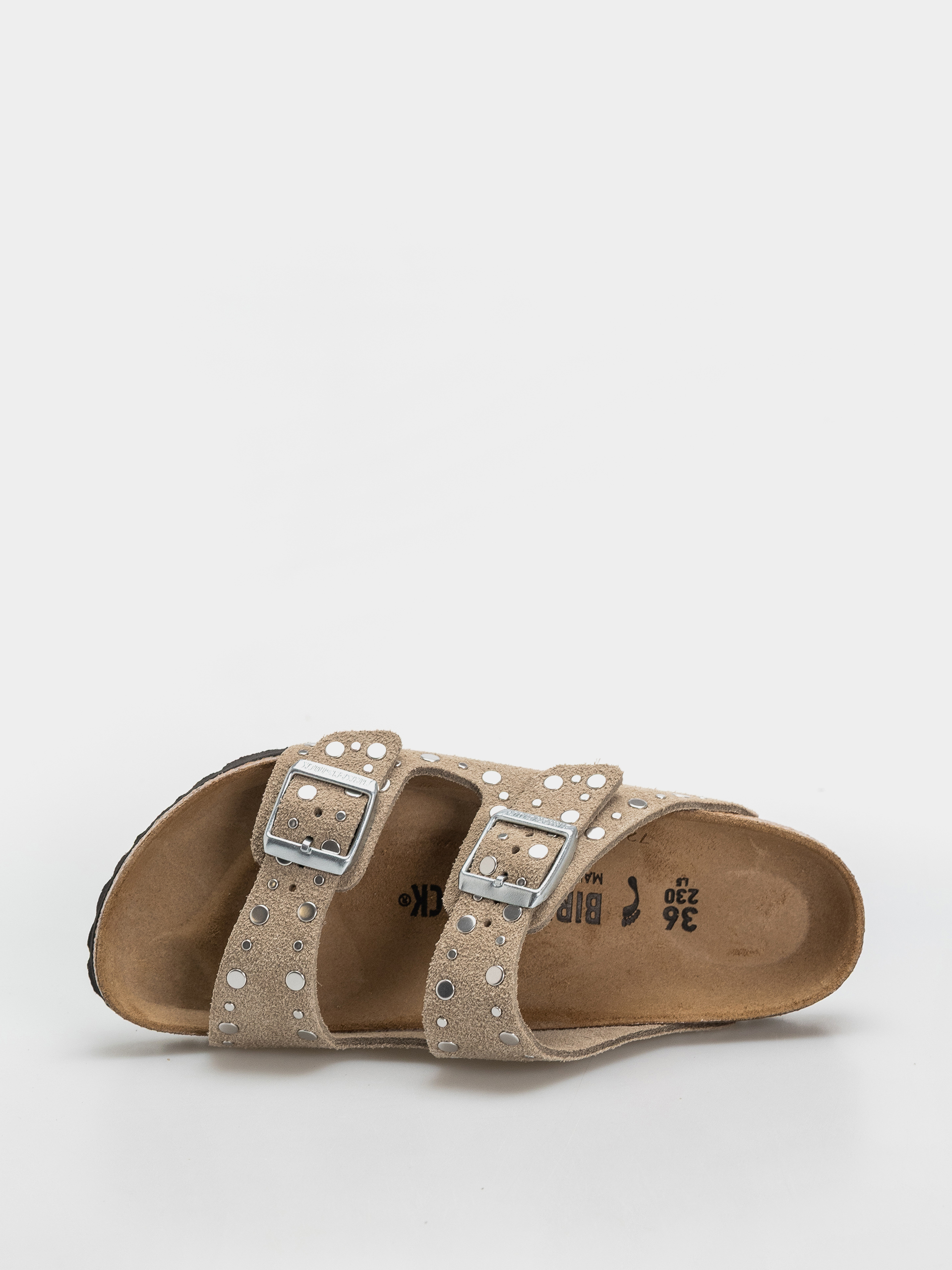 Чехли Birkenstock Arizona Rivets Suede Leather Narrow Wmn (taupe)
