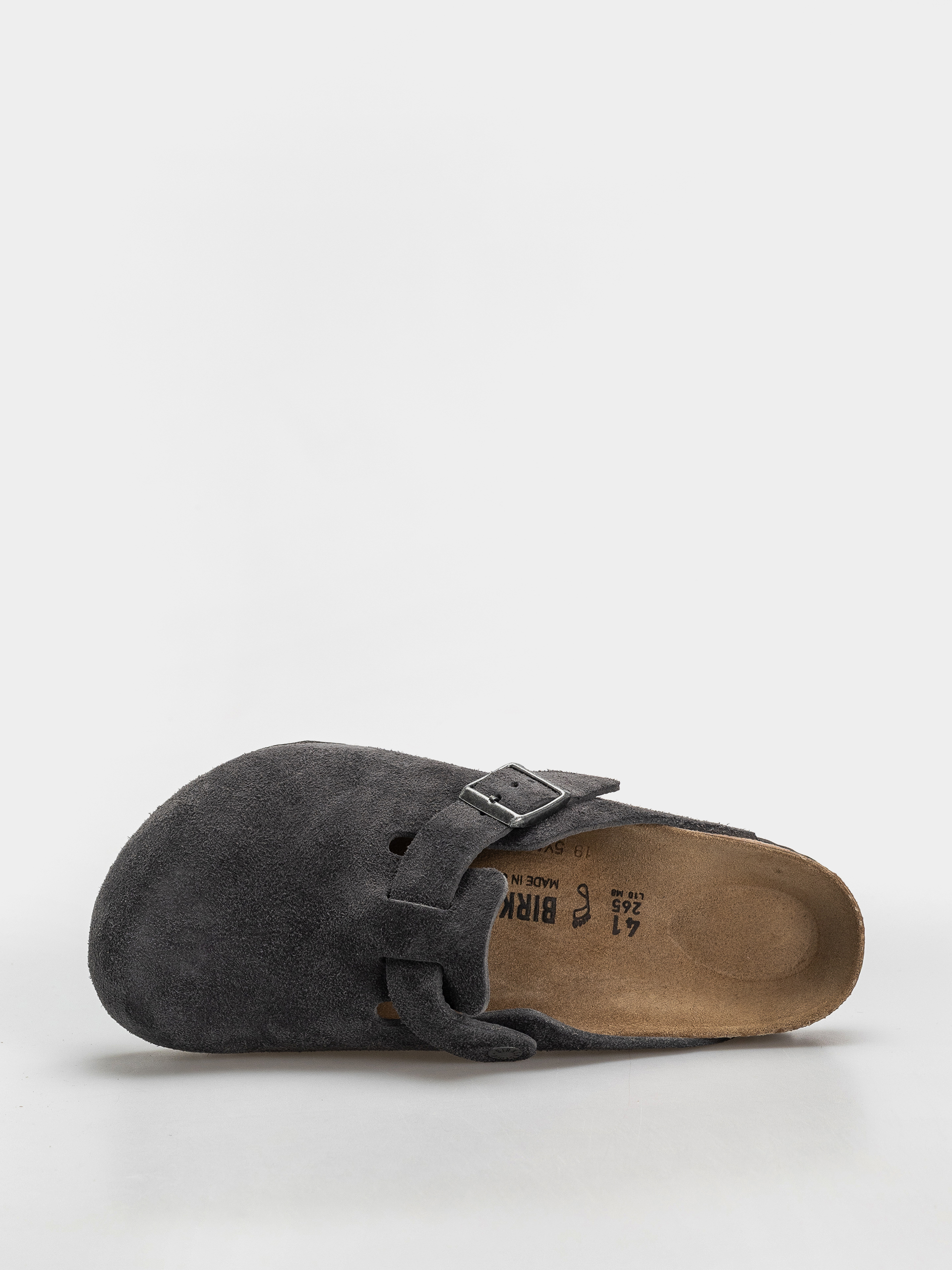 Чехли Birkenstock Boston Suede Leather Regular (charcoal)