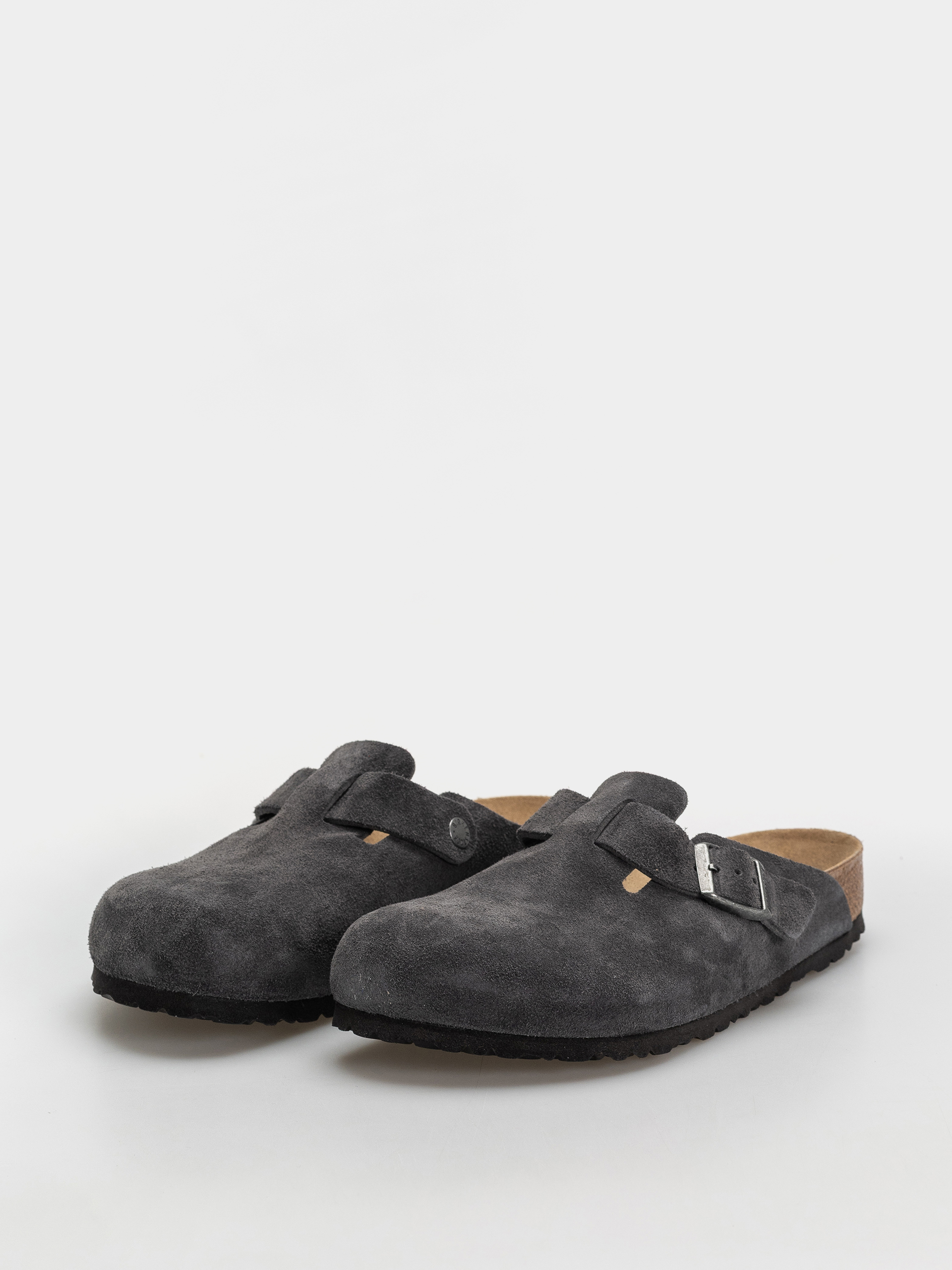 Чехли Birkenstock Boston Suede Leather Regular (charcoal)