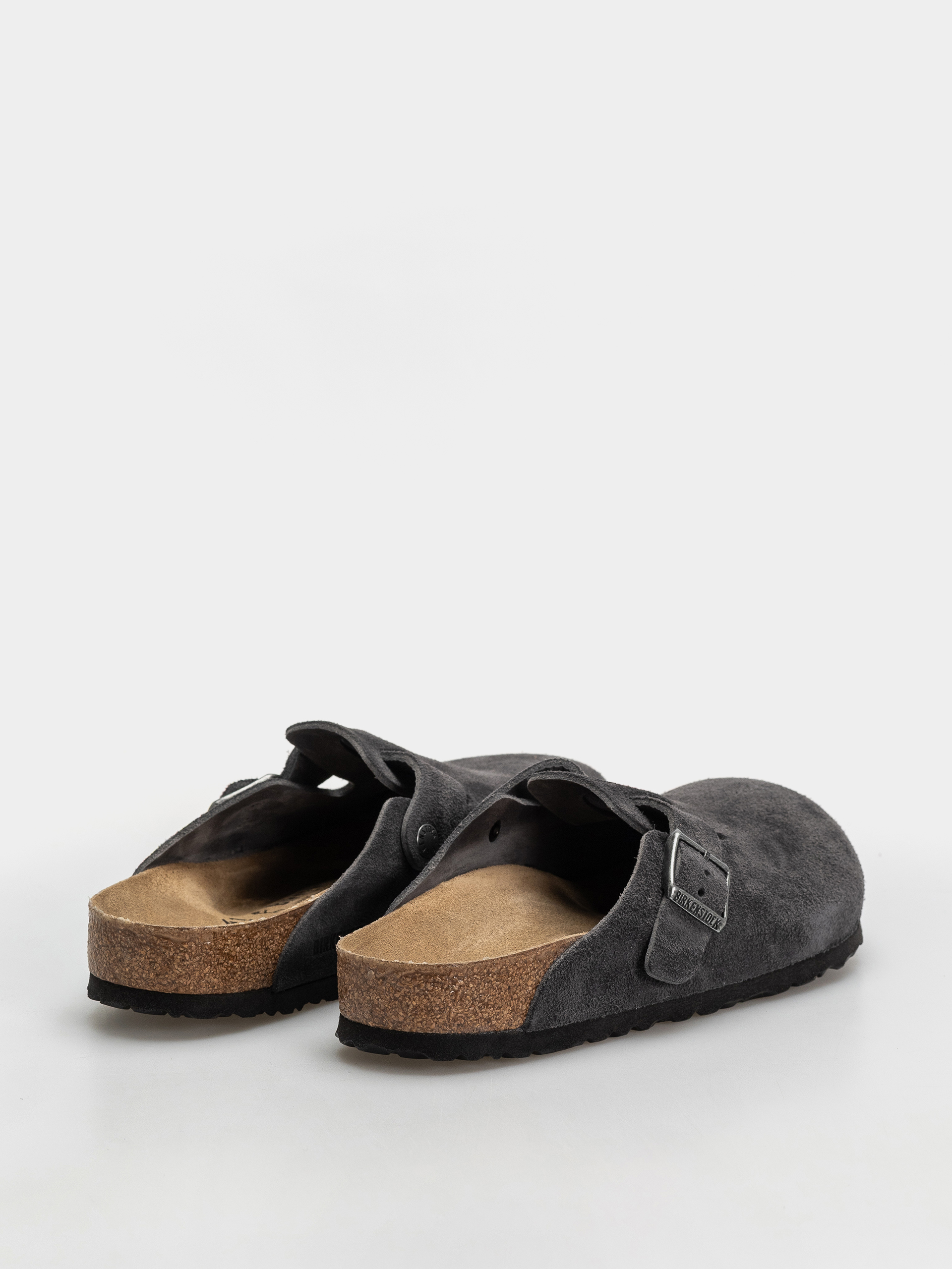 Чехли Birkenstock Boston Suede Leather Regular (charcoal)