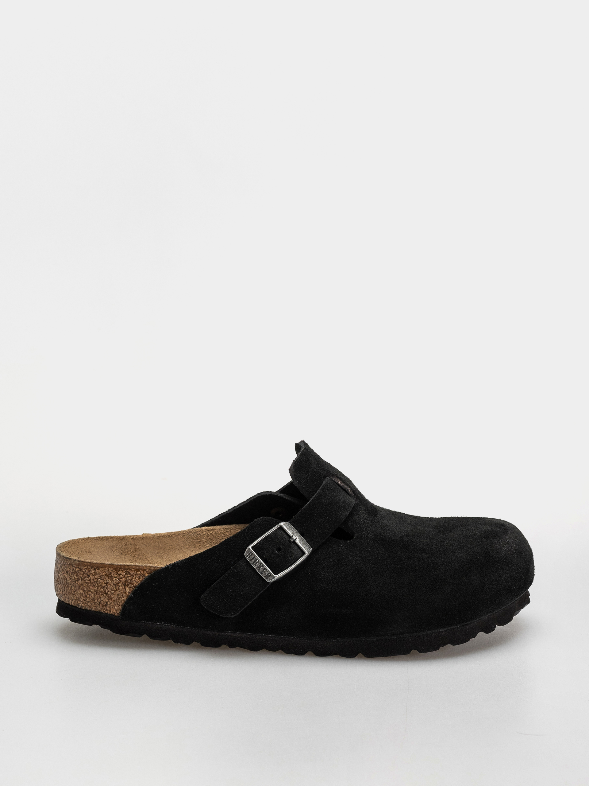 u0427u0435u0445u043bu0438 Birkenstock Boston Suede Leather Regular (black)