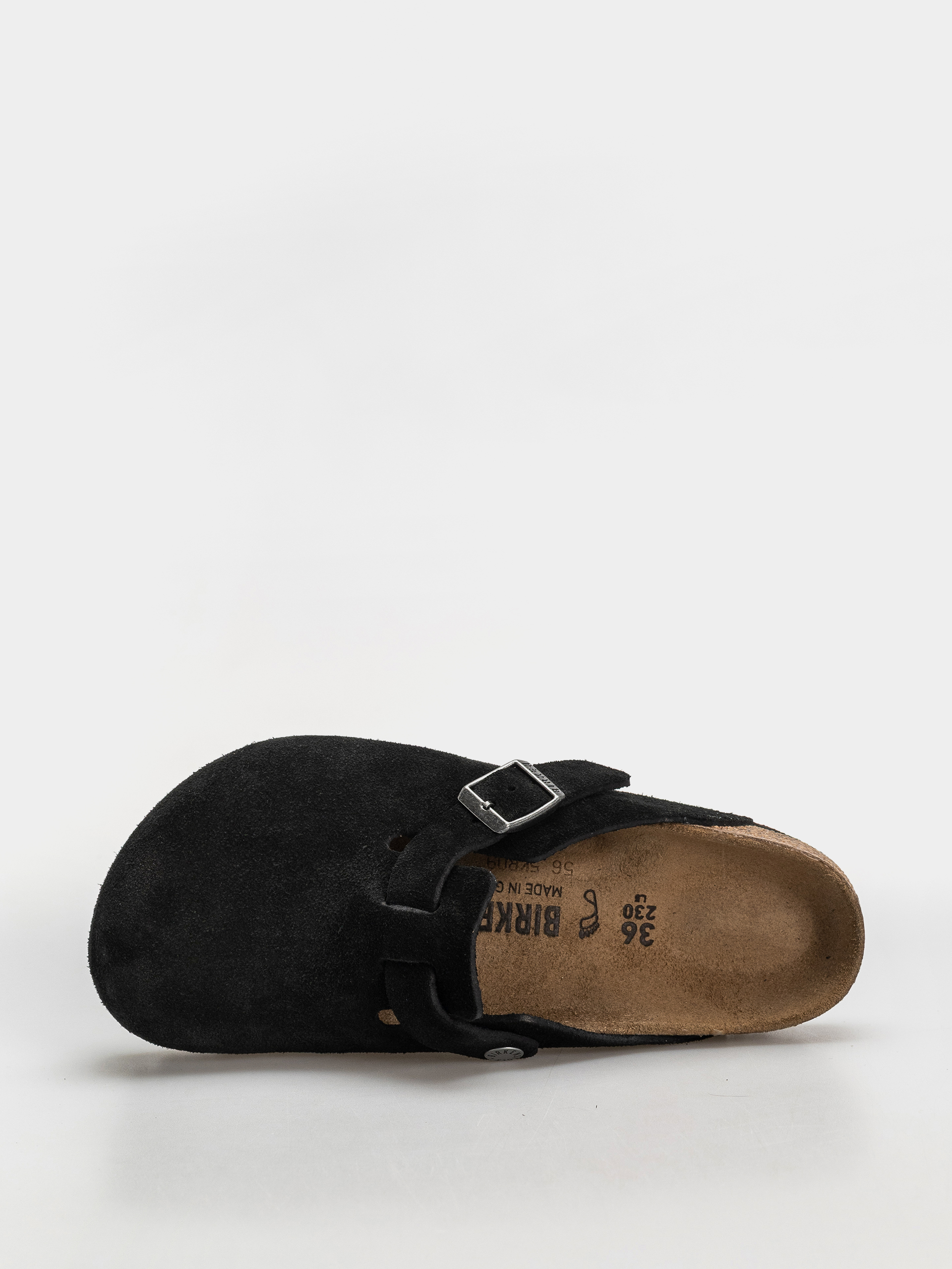 Чехли Birkenstock Boston Suede Leather Regular (black)