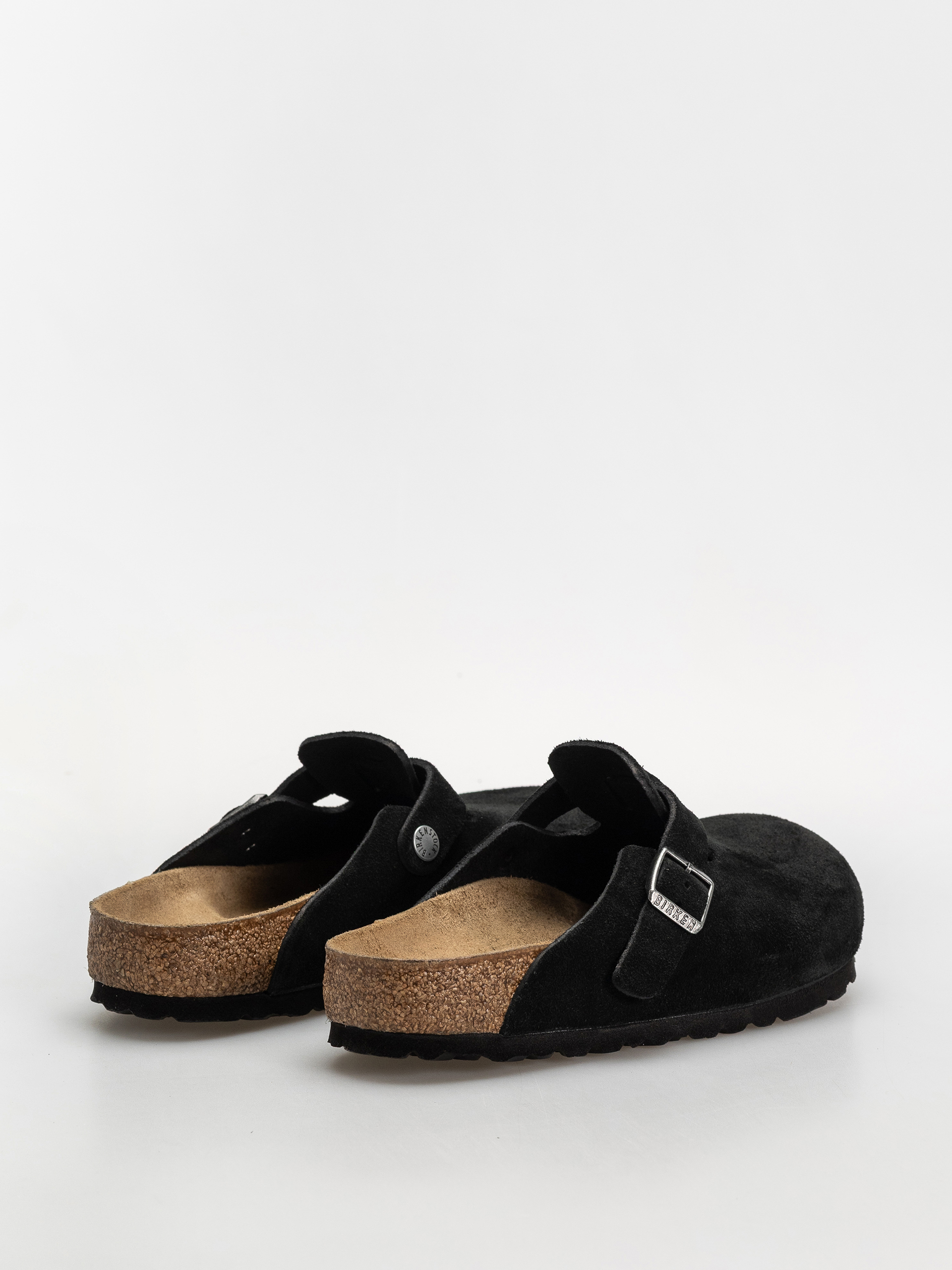 Чехли Birkenstock Boston Suede Leather Regular (black)