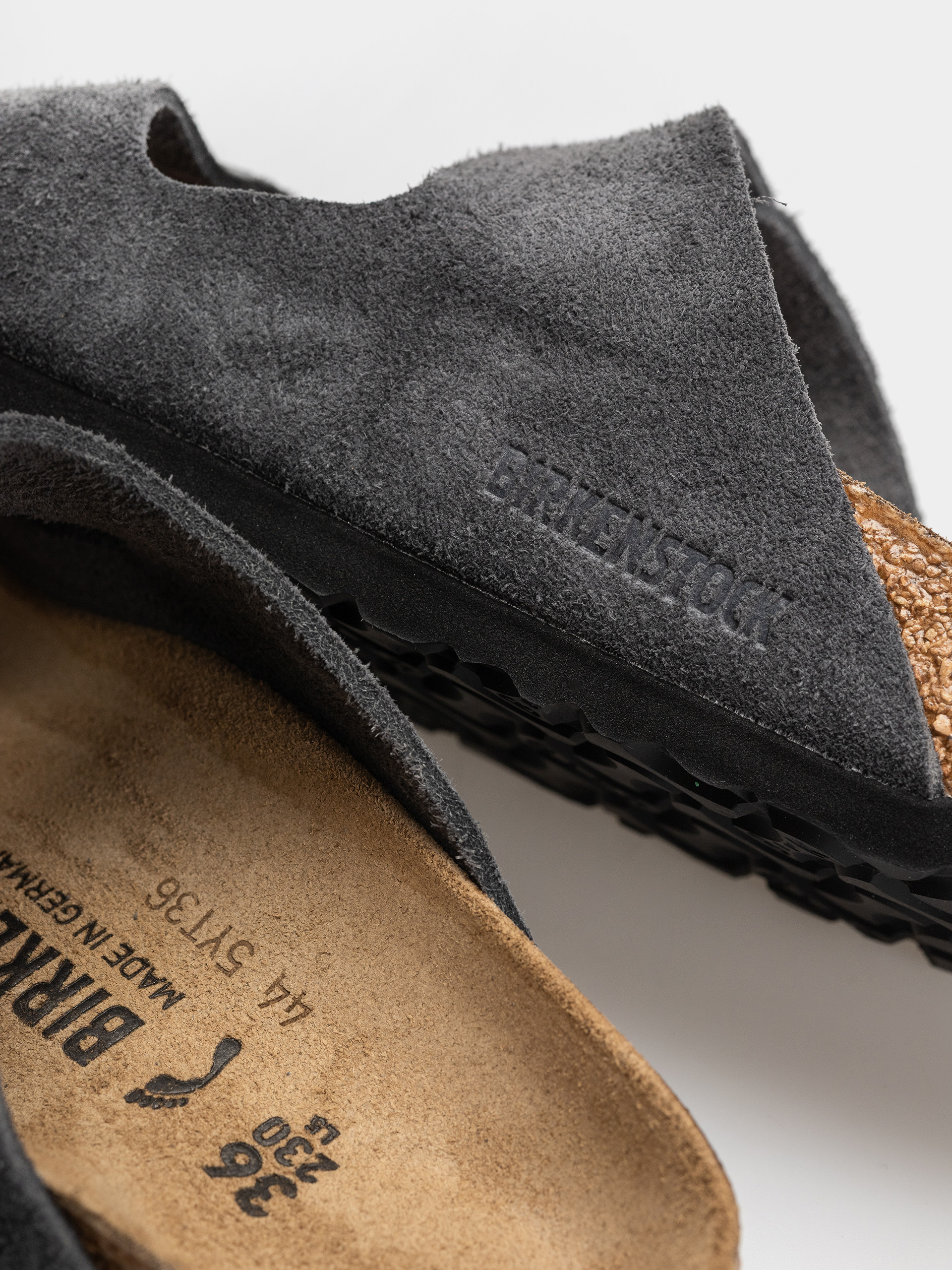 Чехли Birkenstock Arizona Suede Leather Narrow (charcoal)
