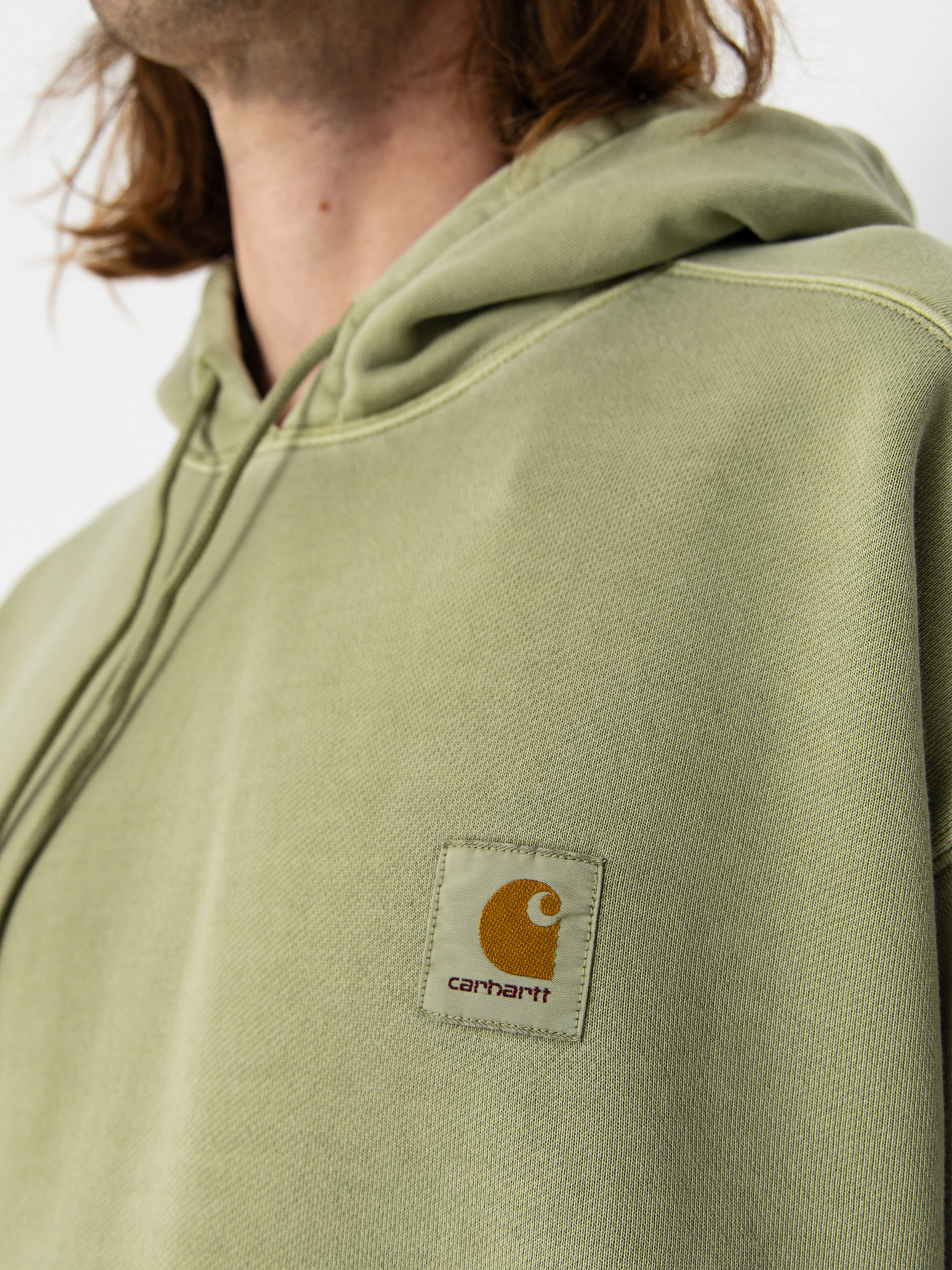 Суитшърт с качулка Carhartt WIP Nelson HD (gentle green)