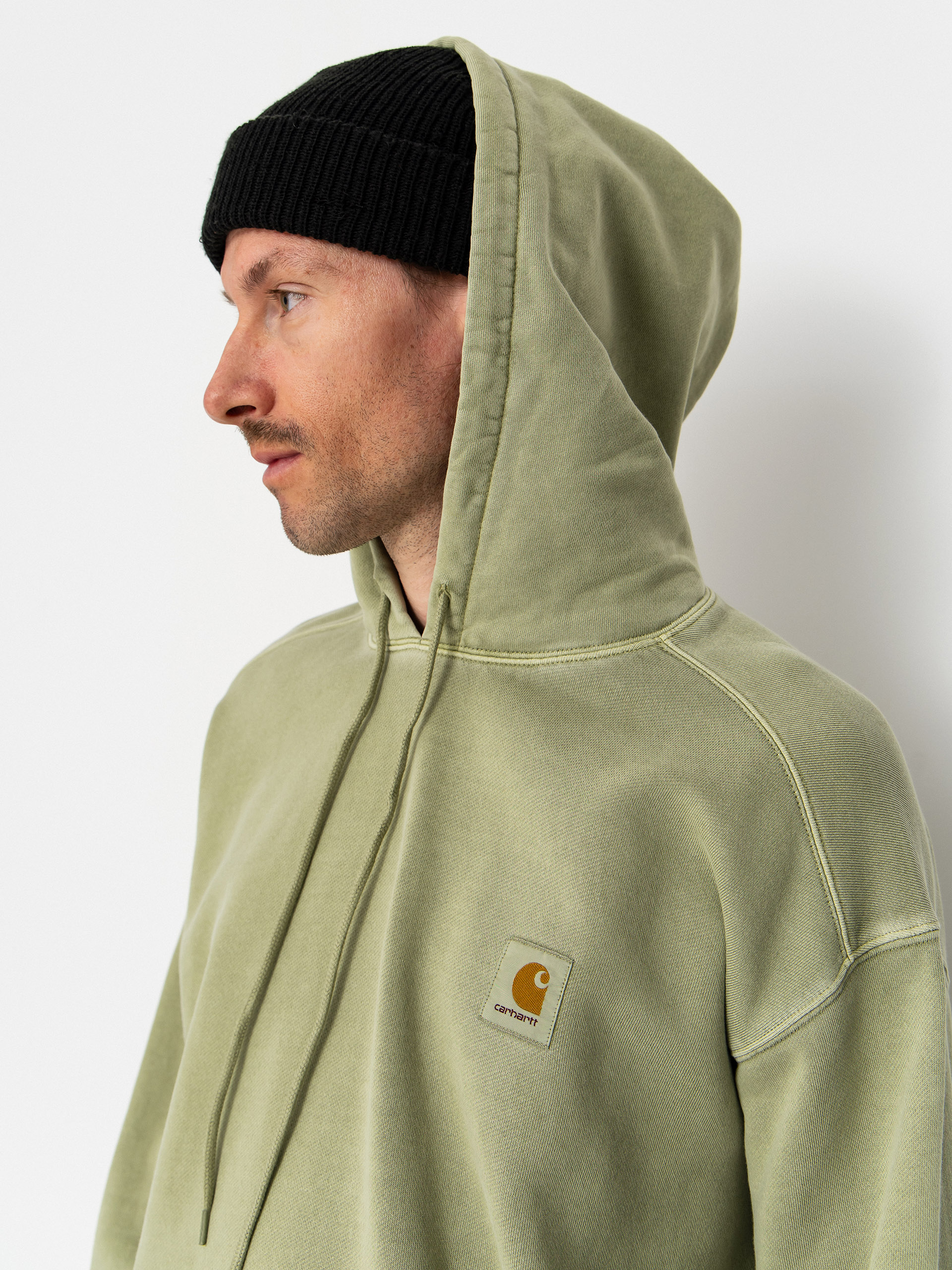 Суитшърт с качулка Carhartt WIP Nelson HD (gentle green)