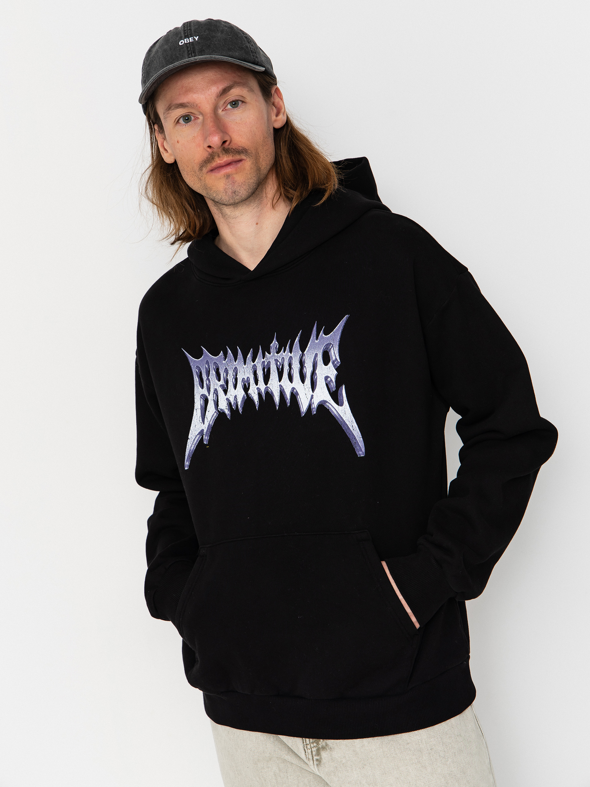 Суитшърт с качулка Primitive Creeper HD (black)