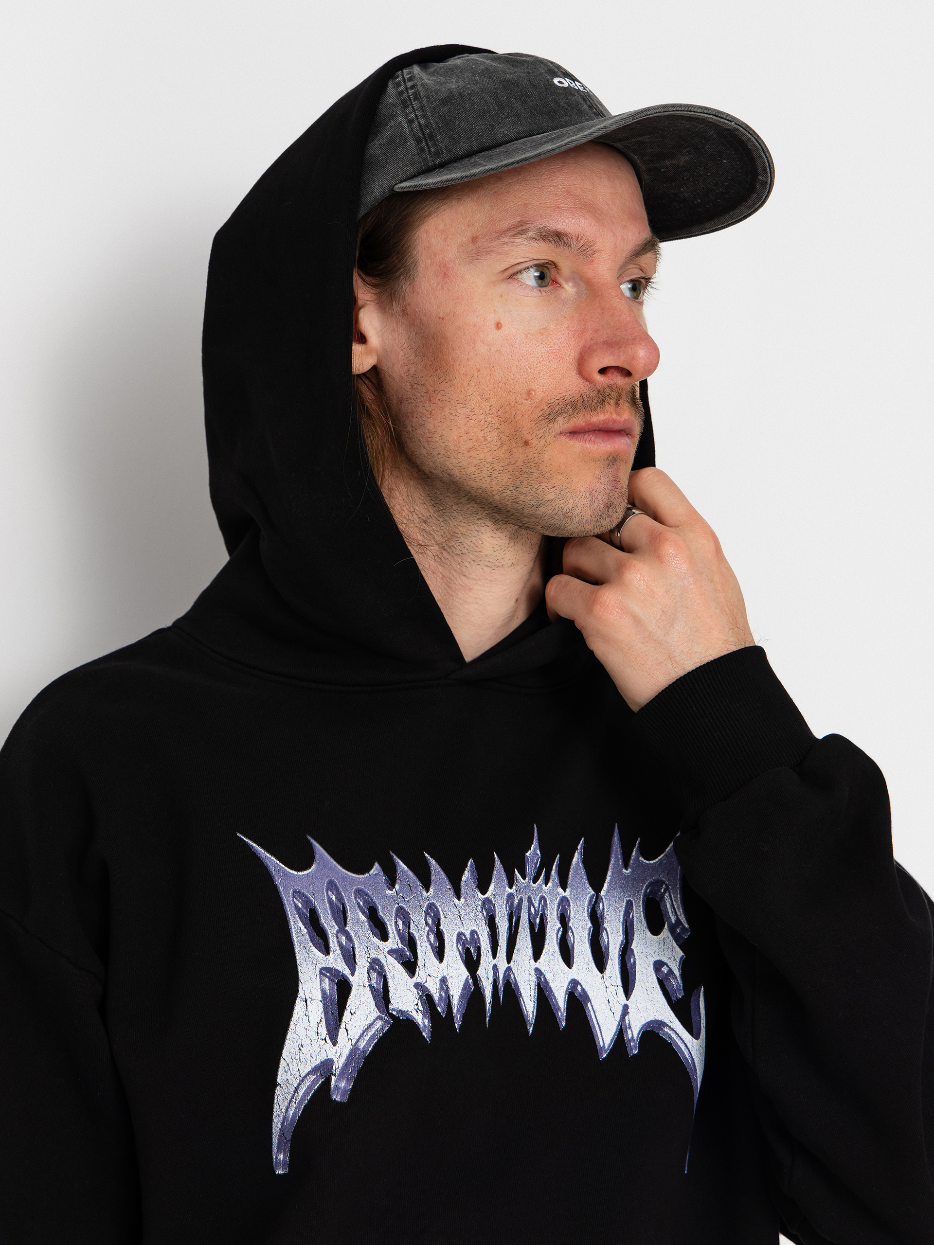 Суитшърт с качулка Primitive Creeper HD (black)