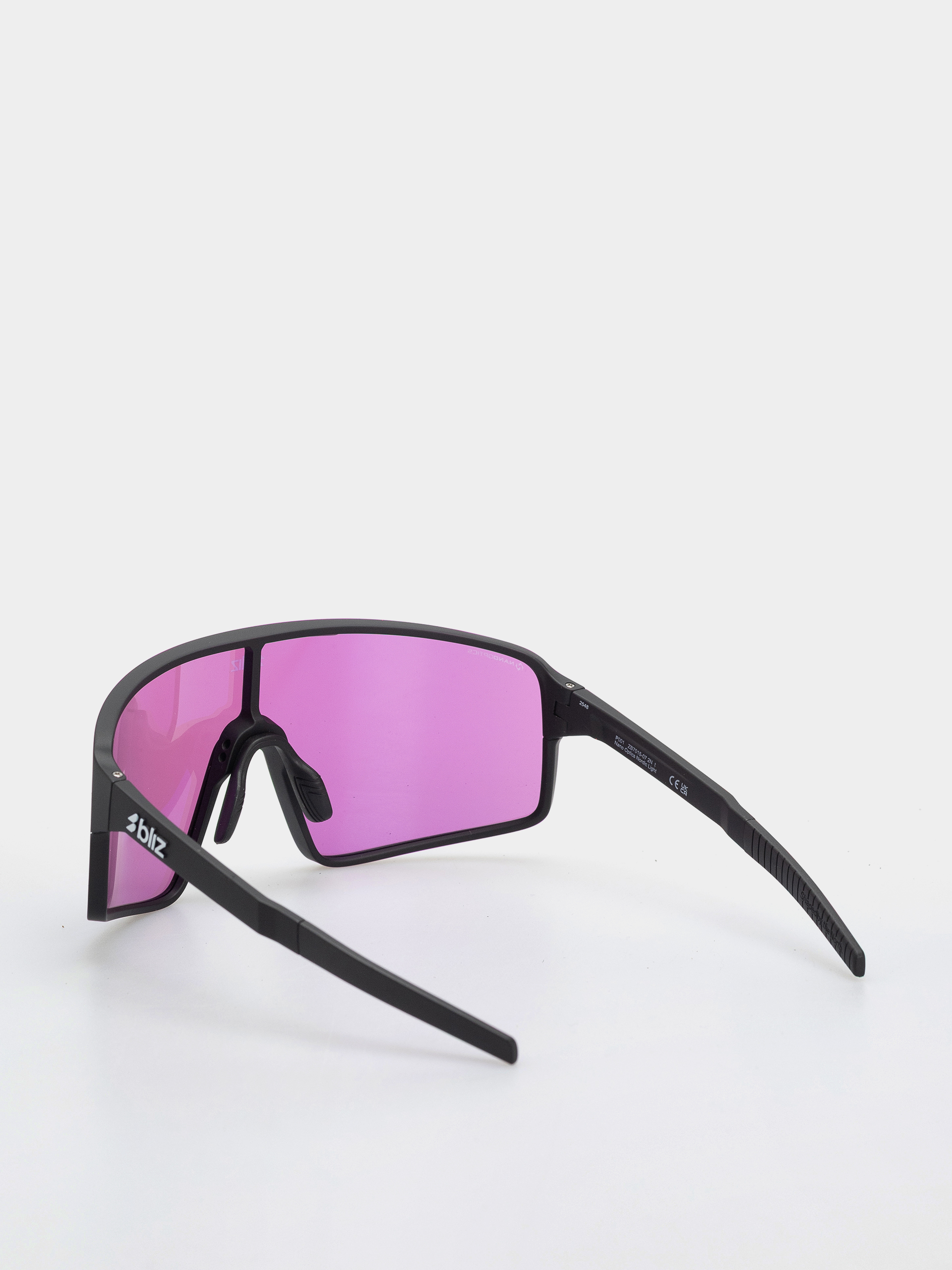 Слънчеви очила Bliz P001 (matt black/nano optics nordic light begonia - violet w blue multi)