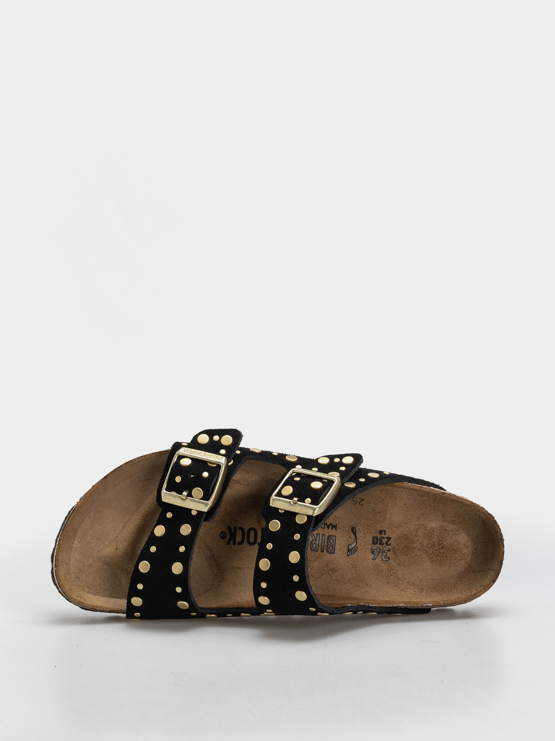 Чехли Birkenstock Arizona Rivets Suede Leather Narrow Wmn (black)