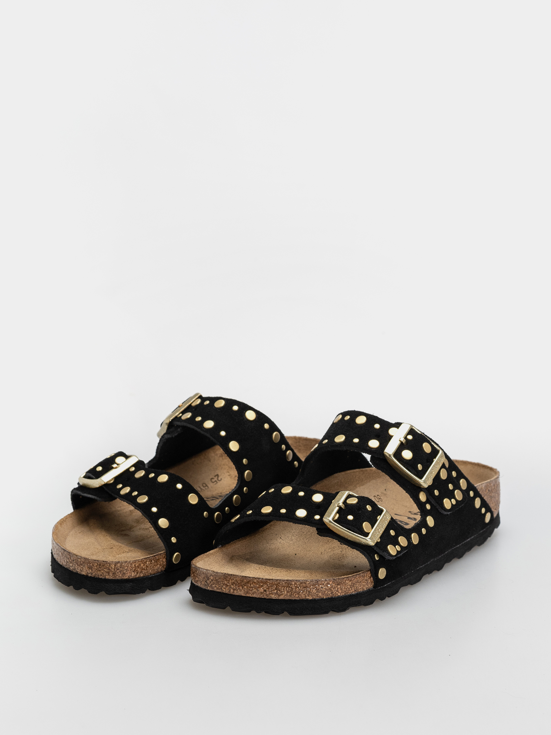 Чехли Birkenstock Arizona Rivets Suede Leather Narrow Wmn (black)
