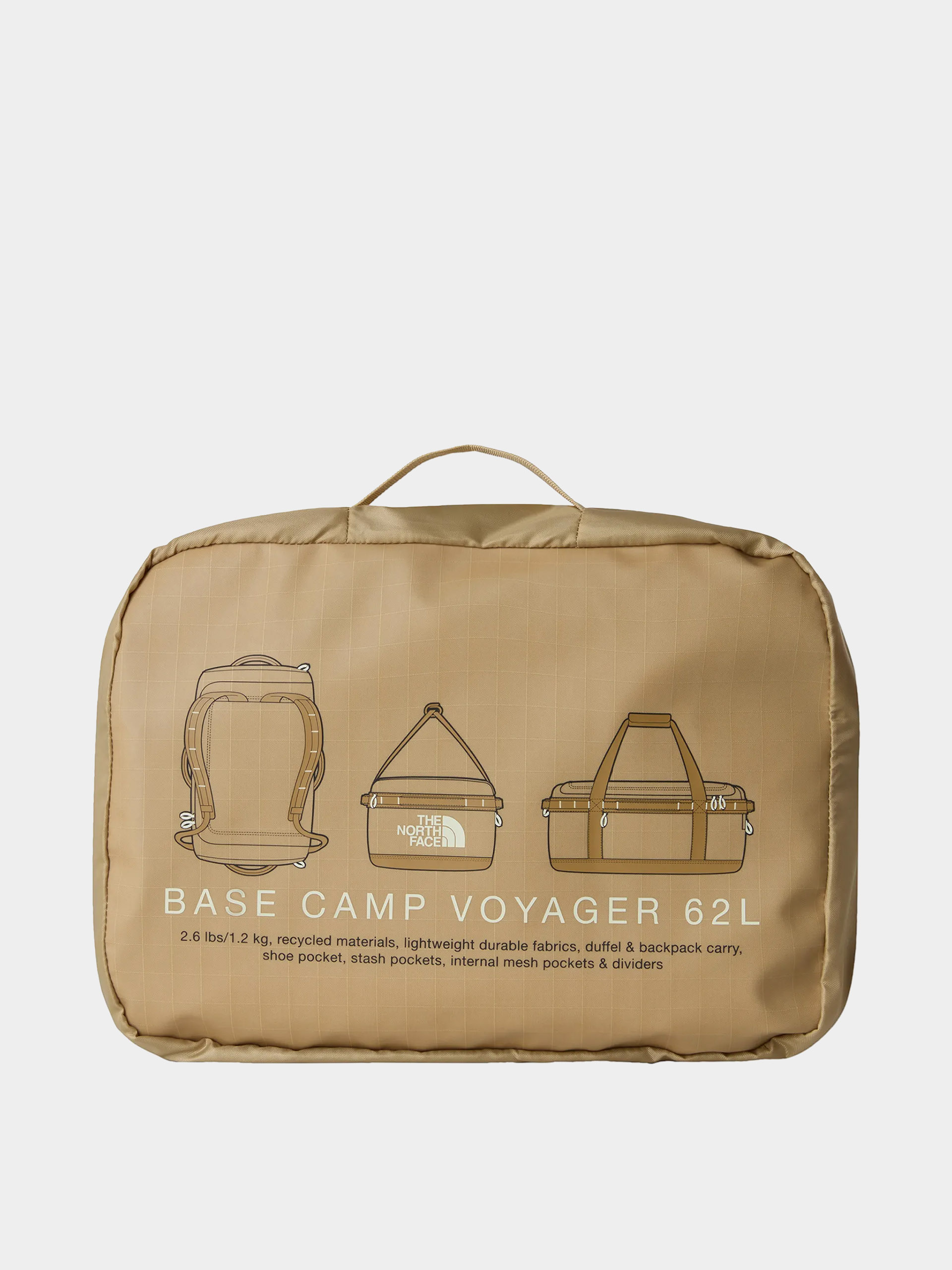 Чанта The North Face Base Camp Voyager Duffel 62L (khaki stone/uti)