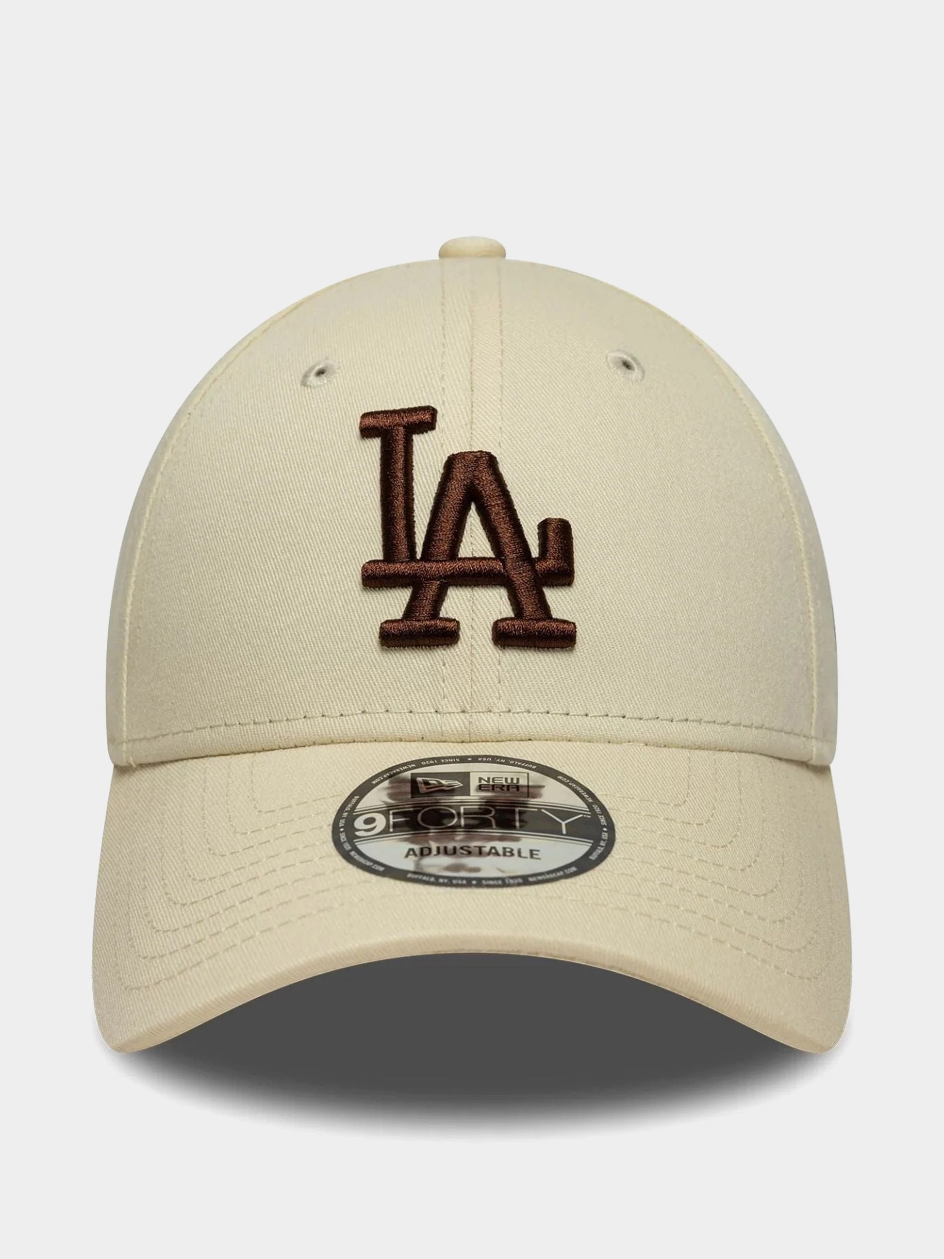 Шапка с козирка New Era League Essential 9Forty La Dodgers (light cream/chestnut)