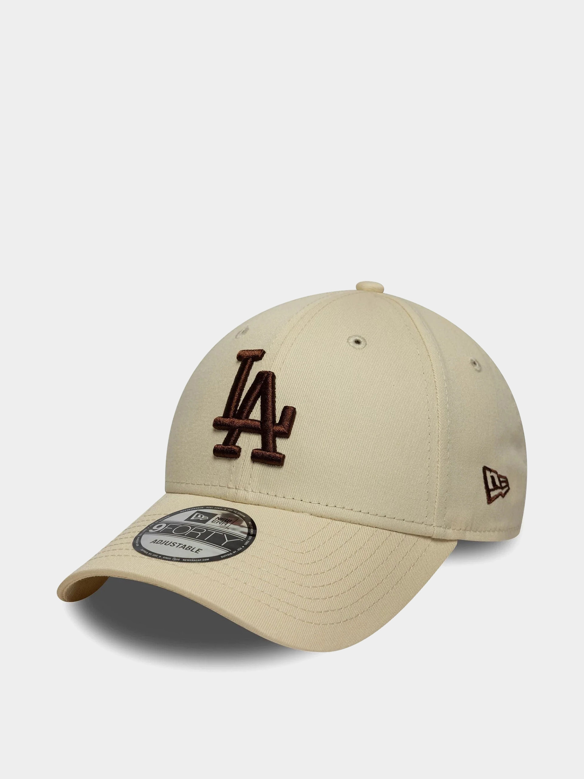 Шапка с козирка New Era League Essential 9Forty La Dodgers (light cream/chestnut)
