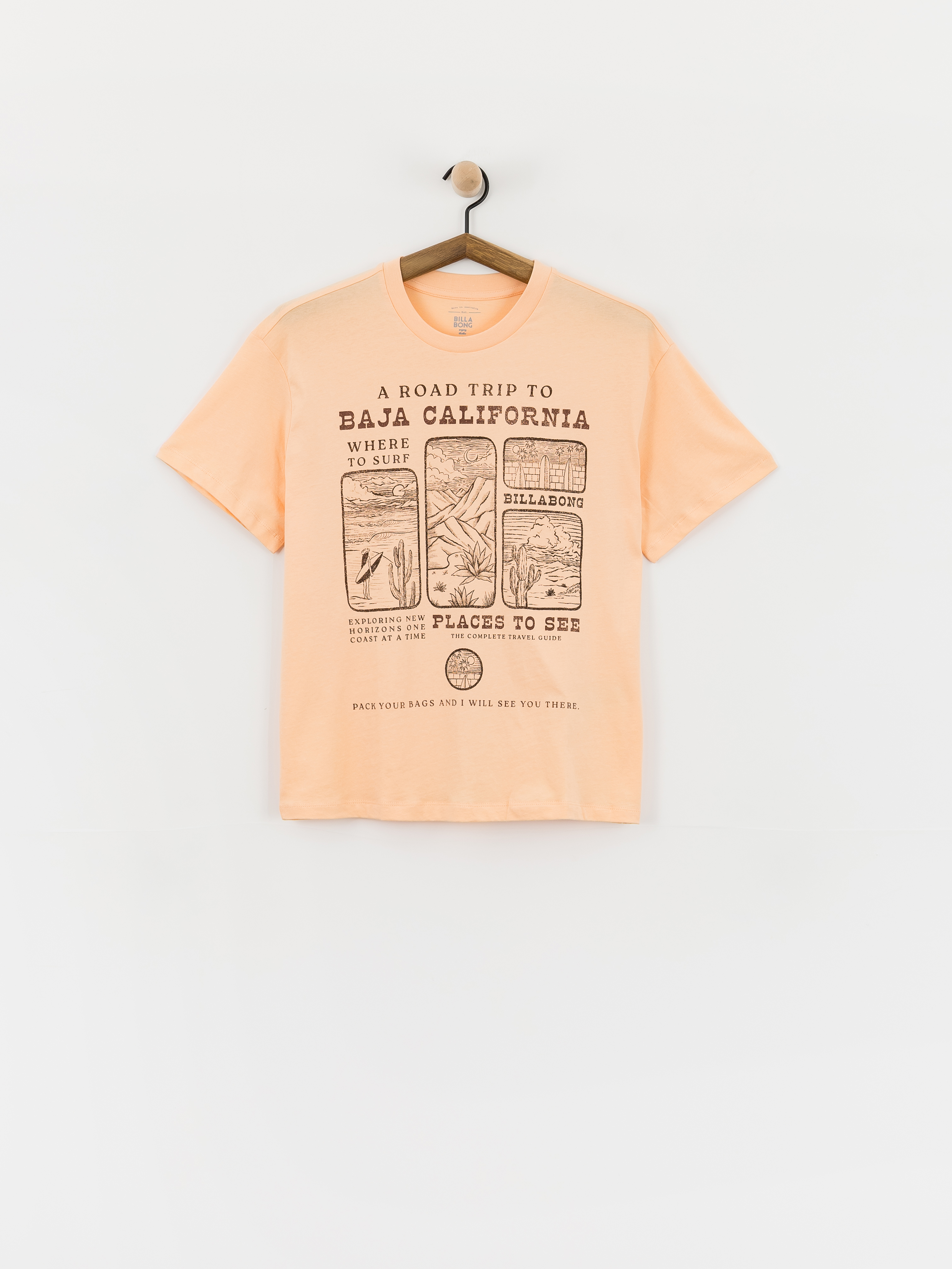 Тениска Billabong Flying To The Moon Wmn (soft peach)