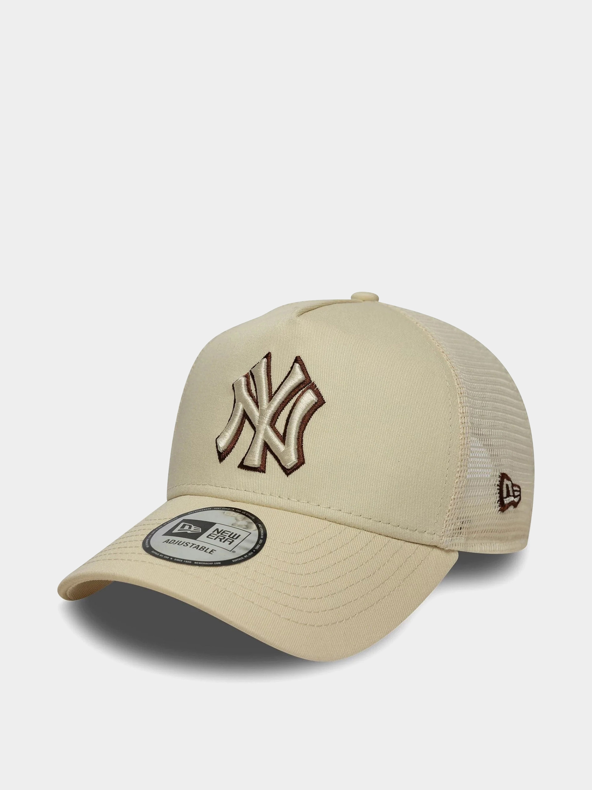 u0428u0430u043fu043au0430 u0441 u043au043eu0437u0438u0440u043au0430 New Era Outline Trucker New York Yankees (light chestnut)