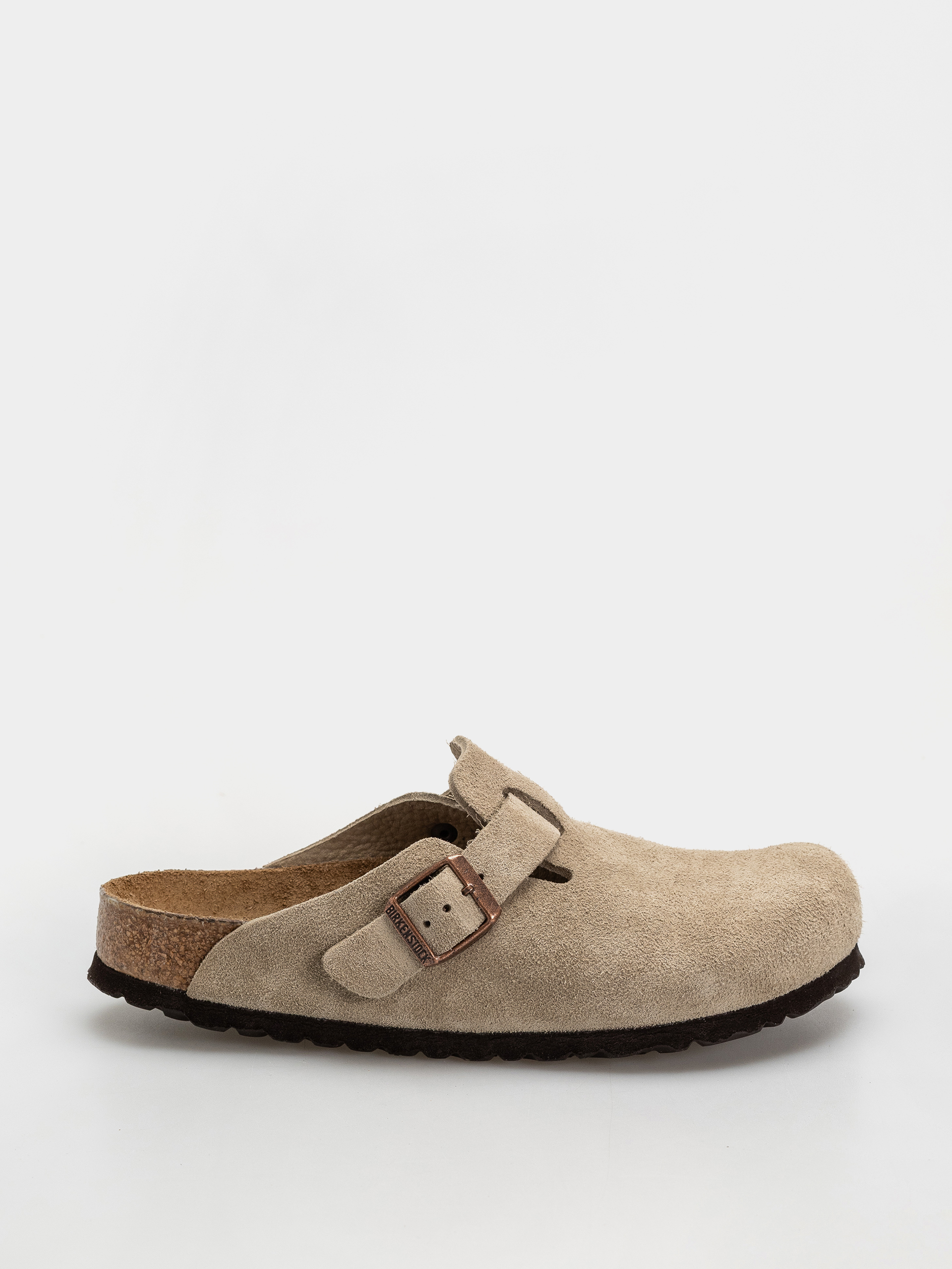 Чехли Birkenstock Boston Soft Footbed Suede Leather Regular (taupe)