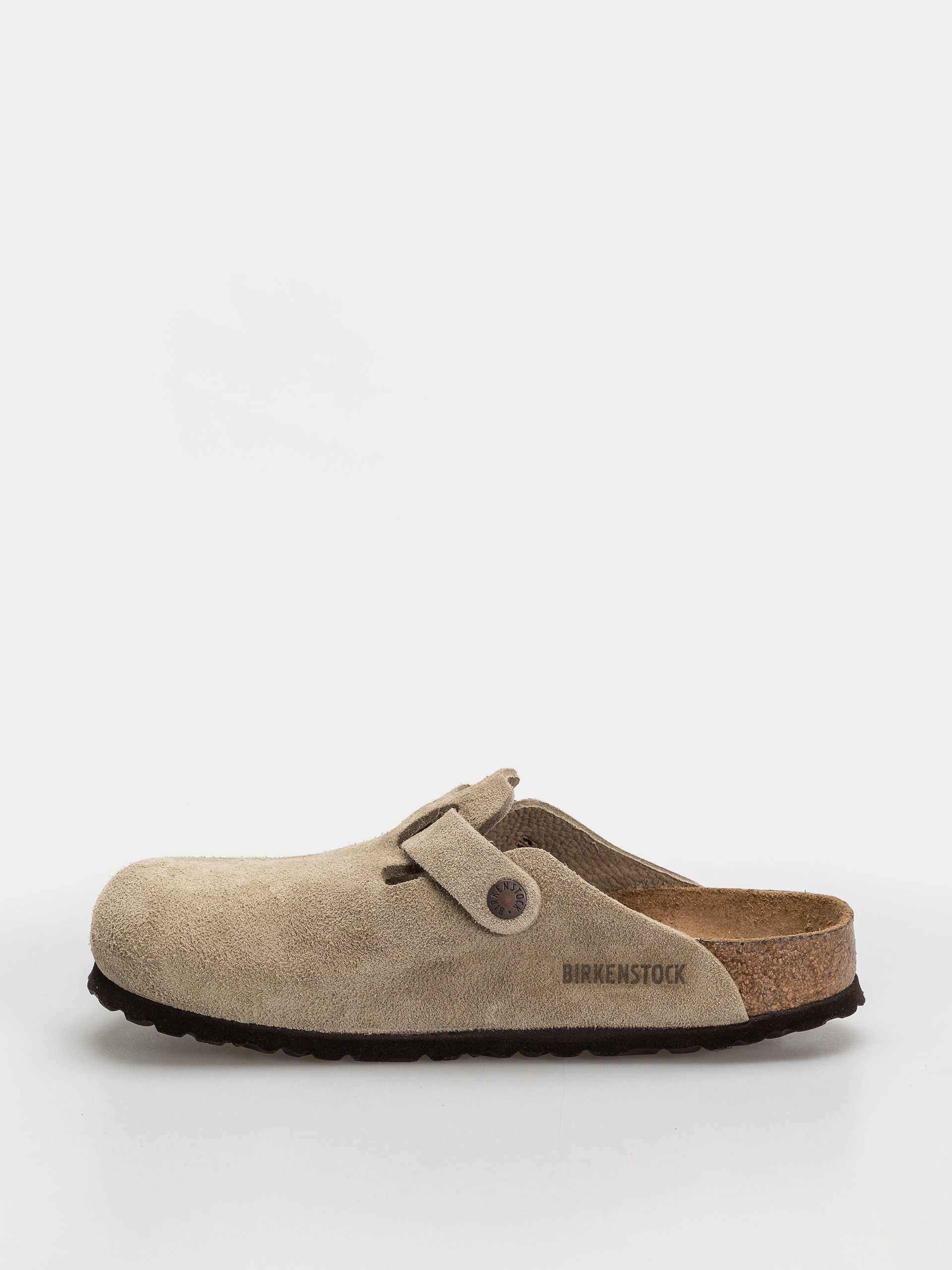 Чехли Birkenstock Boston Soft Footbed Suede Leather Regular (taupe)