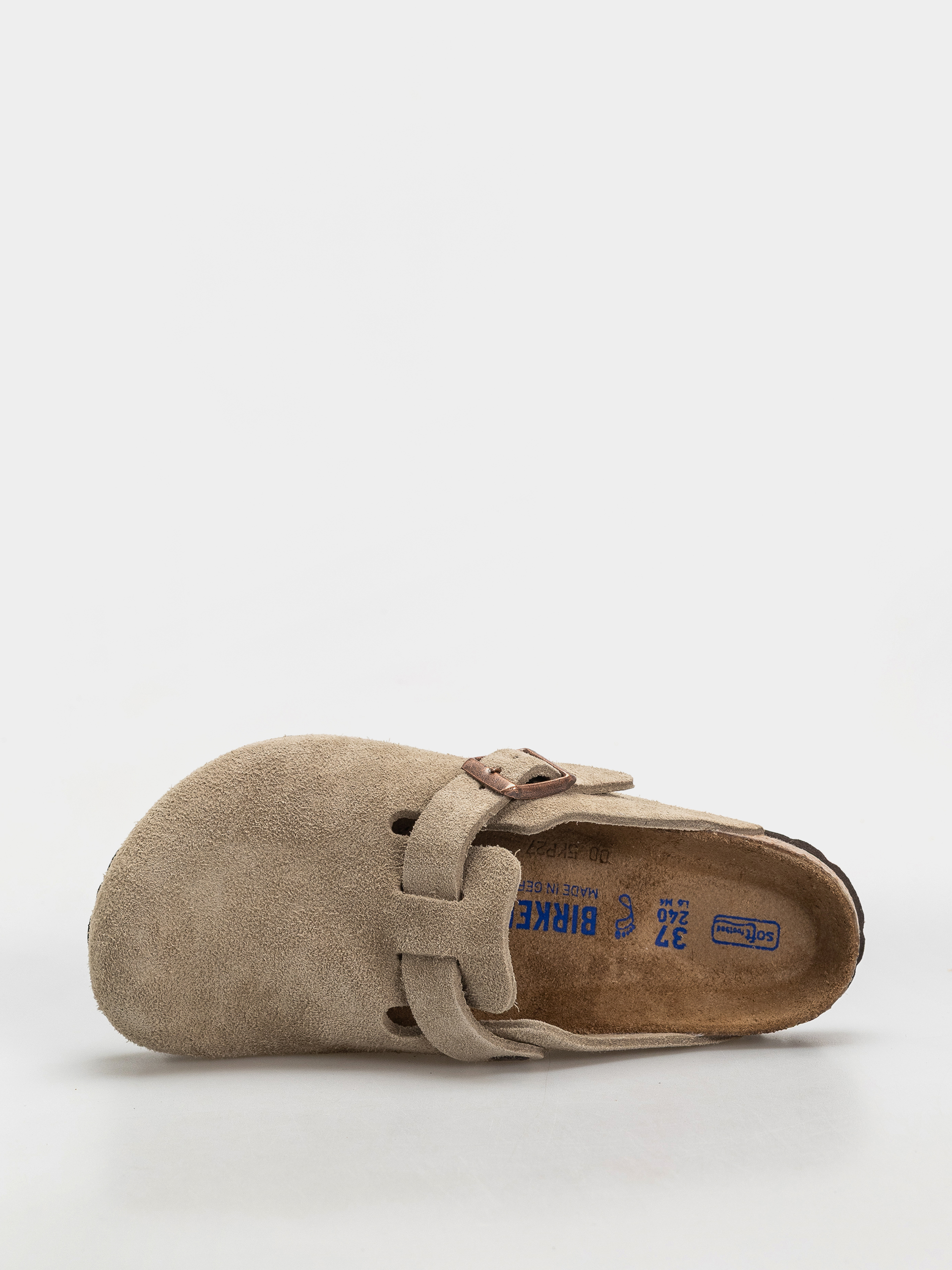 Чехли Birkenstock Boston Soft Footbed Suede Leather Regular (taupe)