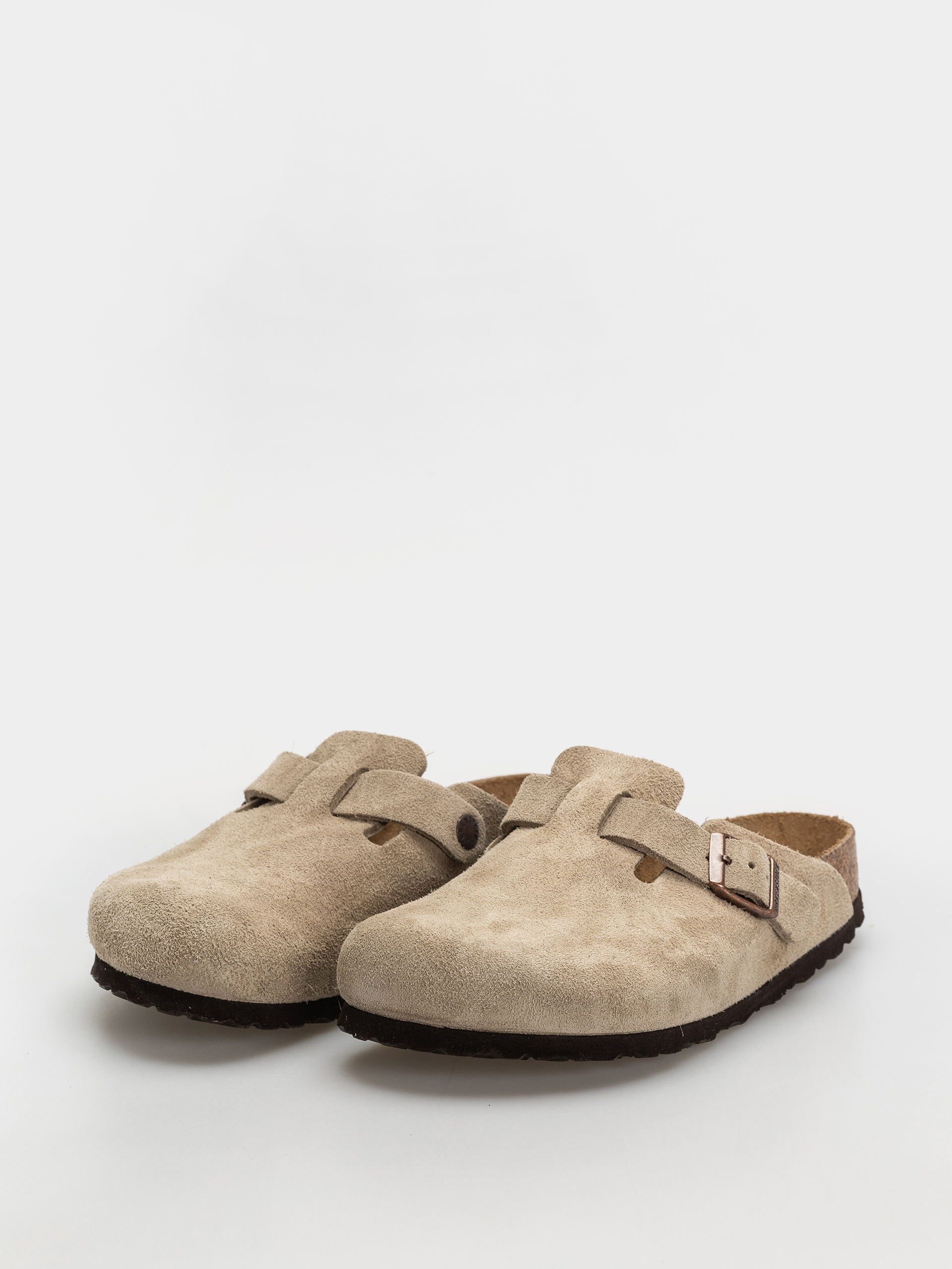 Чехли Birkenstock Boston Soft Footbed Suede Leather Regular (taupe)