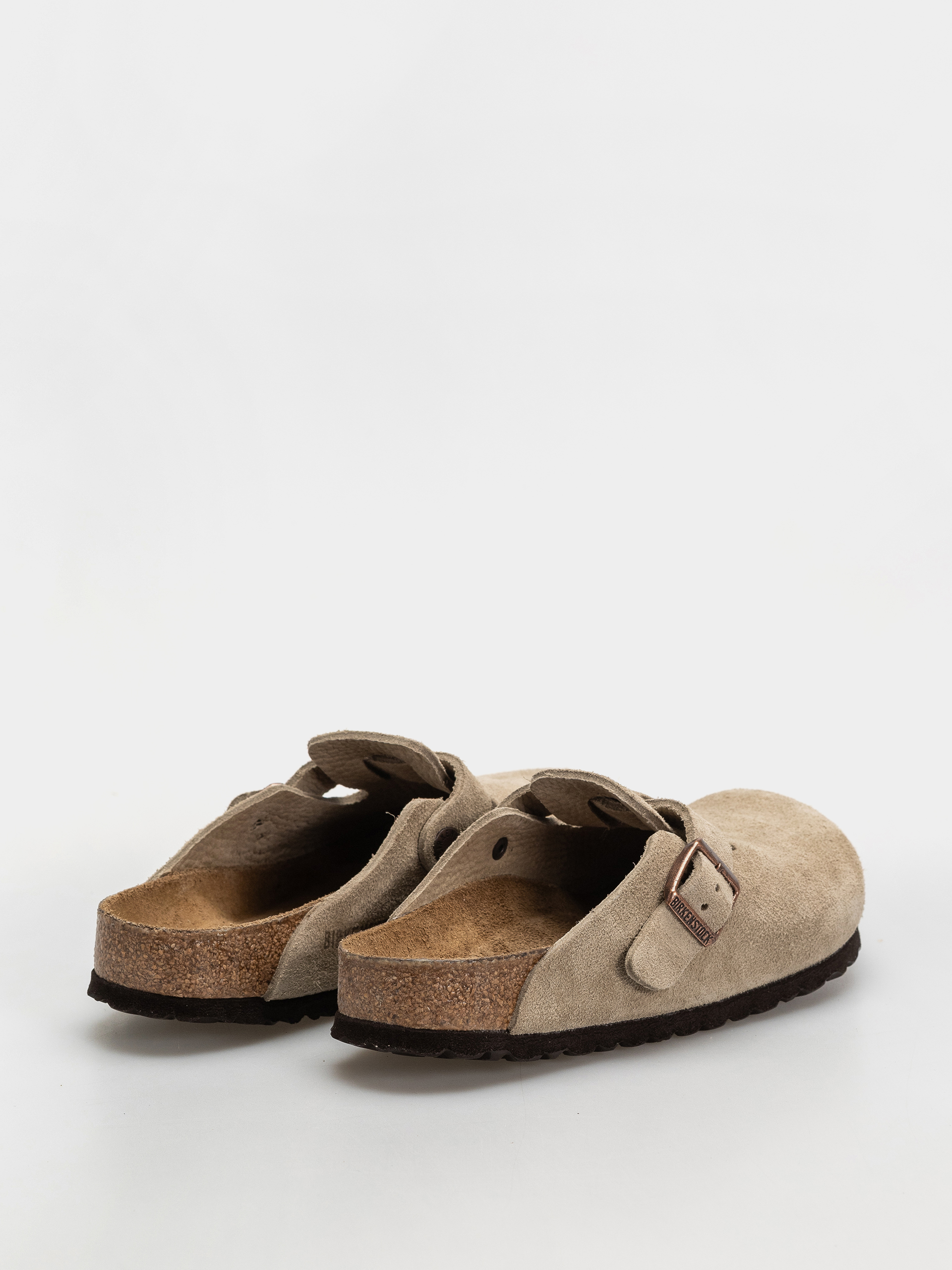 Чехли Birkenstock Boston Soft Footbed Suede Leather Regular (taupe)