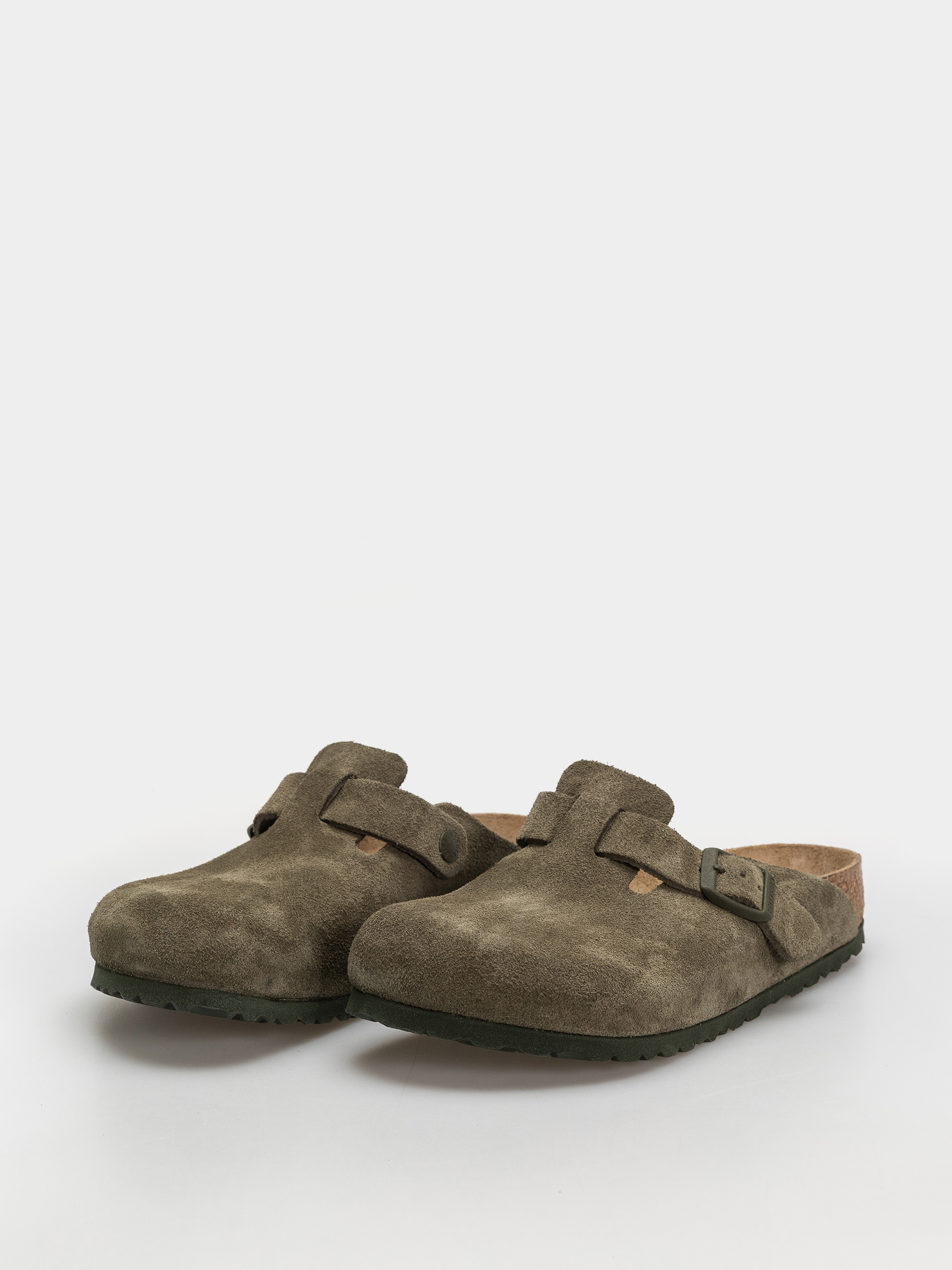 Чехли Birkenstock Boston Suede Leather Regular (thyme)
