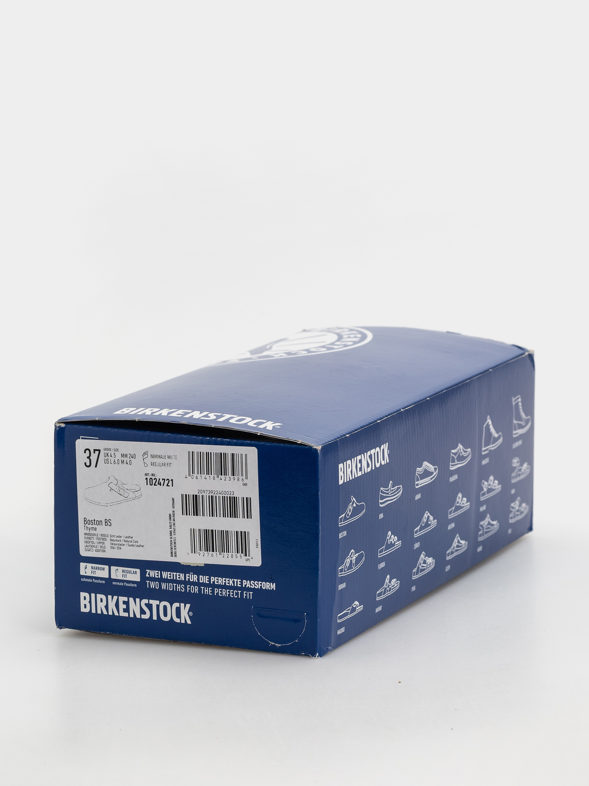 Чехли Birkenstock Boston Suede Leather Regular (thyme)