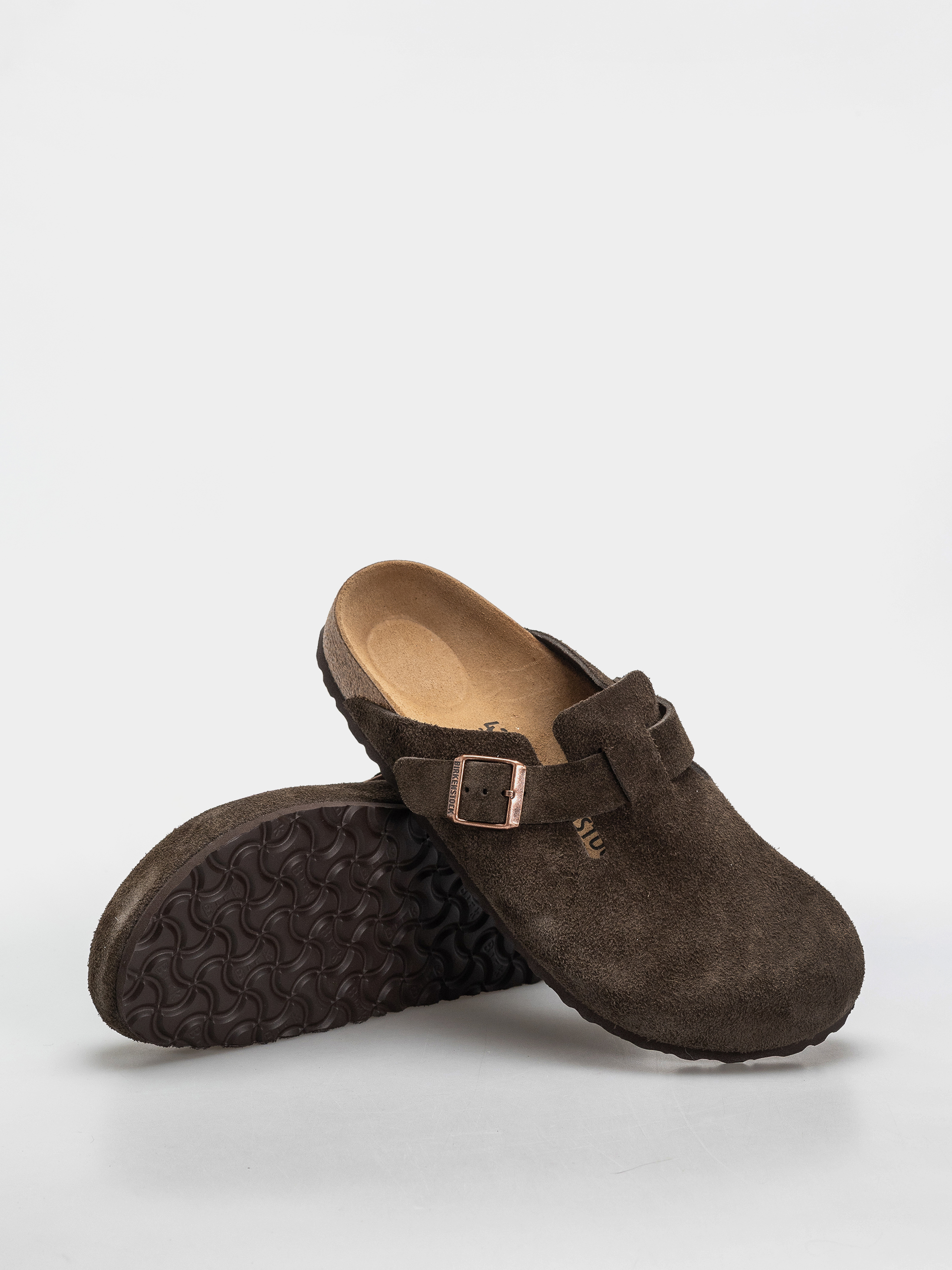 Чехли Birkenstock Boston Suede Leather Narrow (mocca)